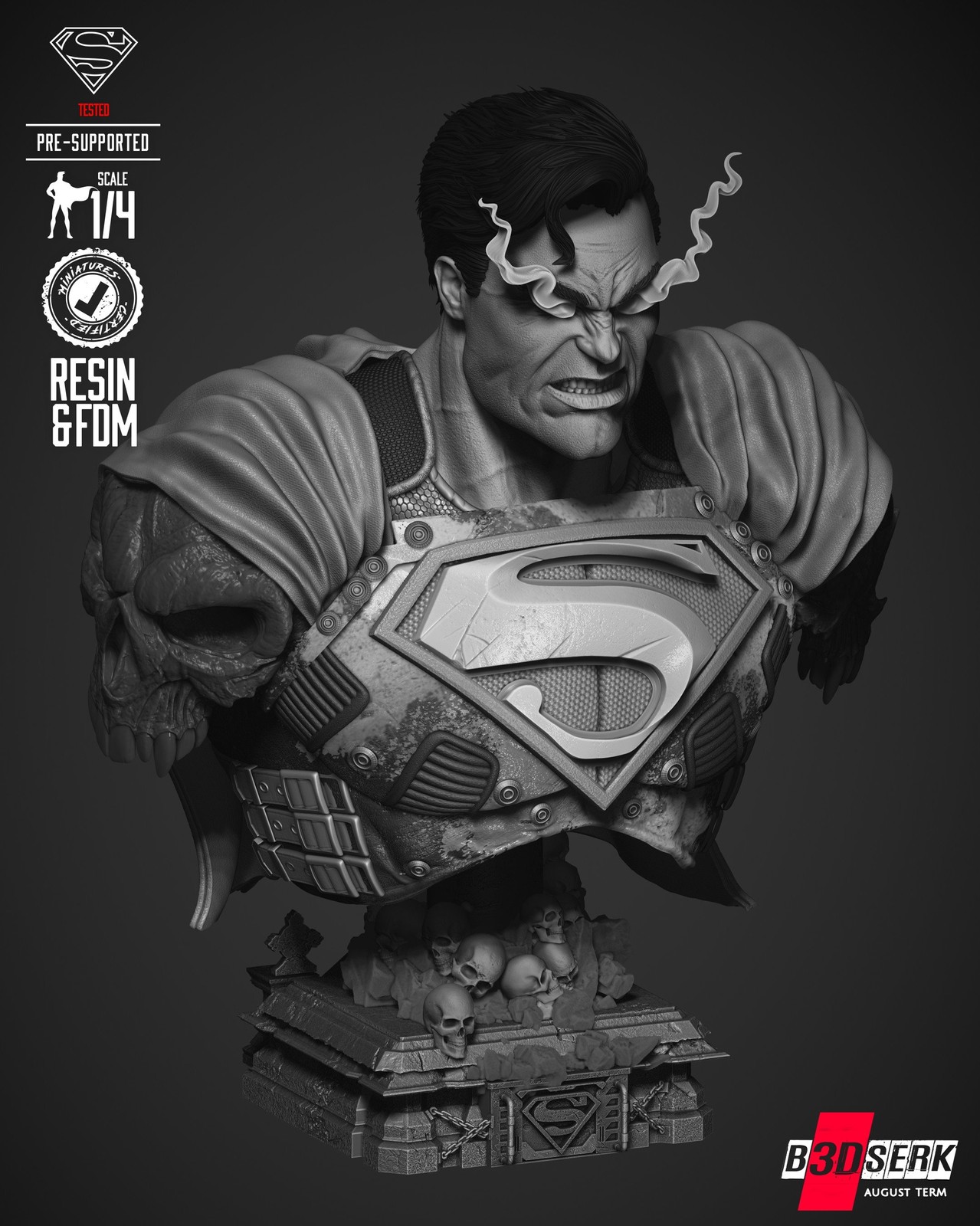 Superman Dark Night Bust Portrait - Image 2