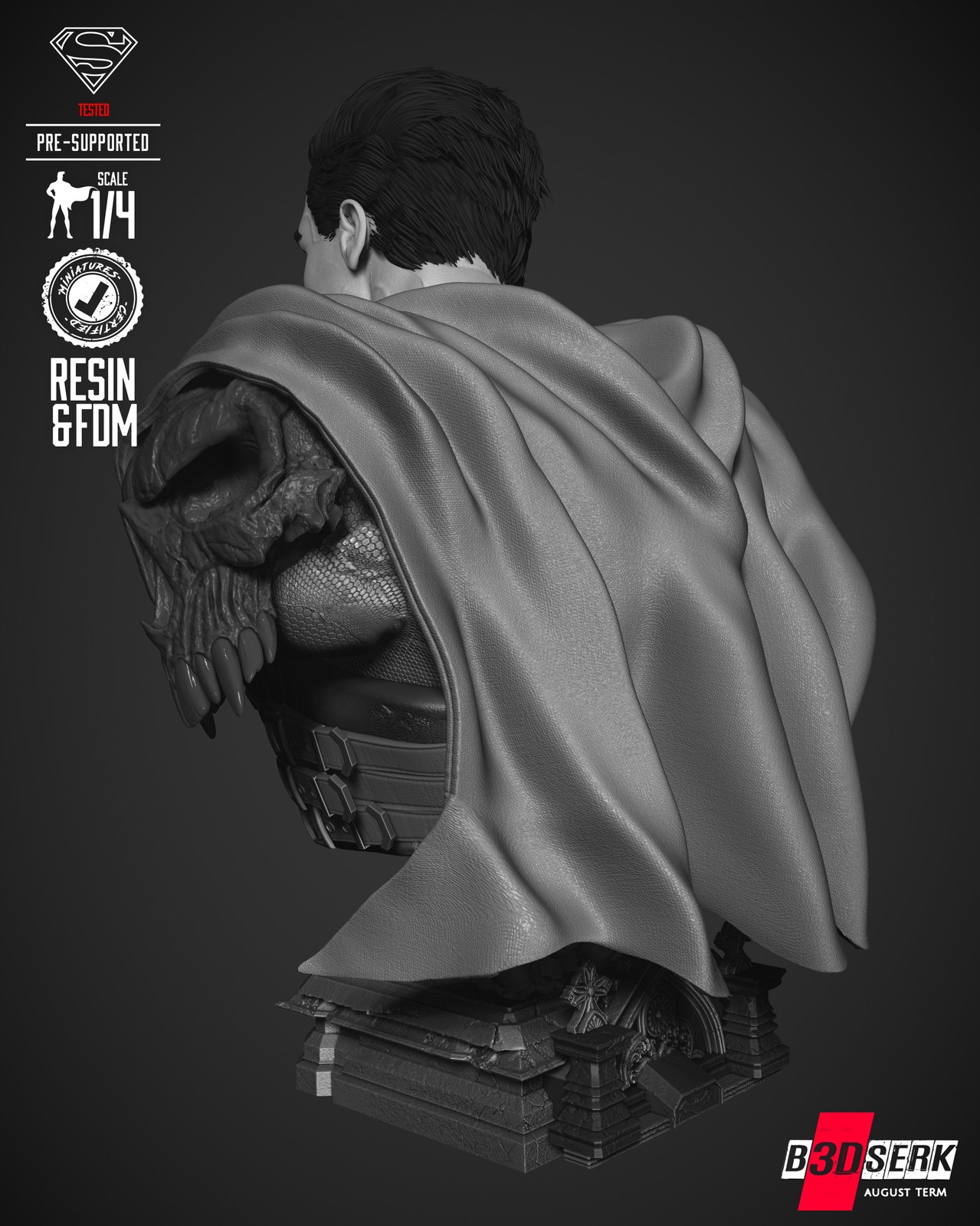Superman Dark Night Bust Portrait - Image 3