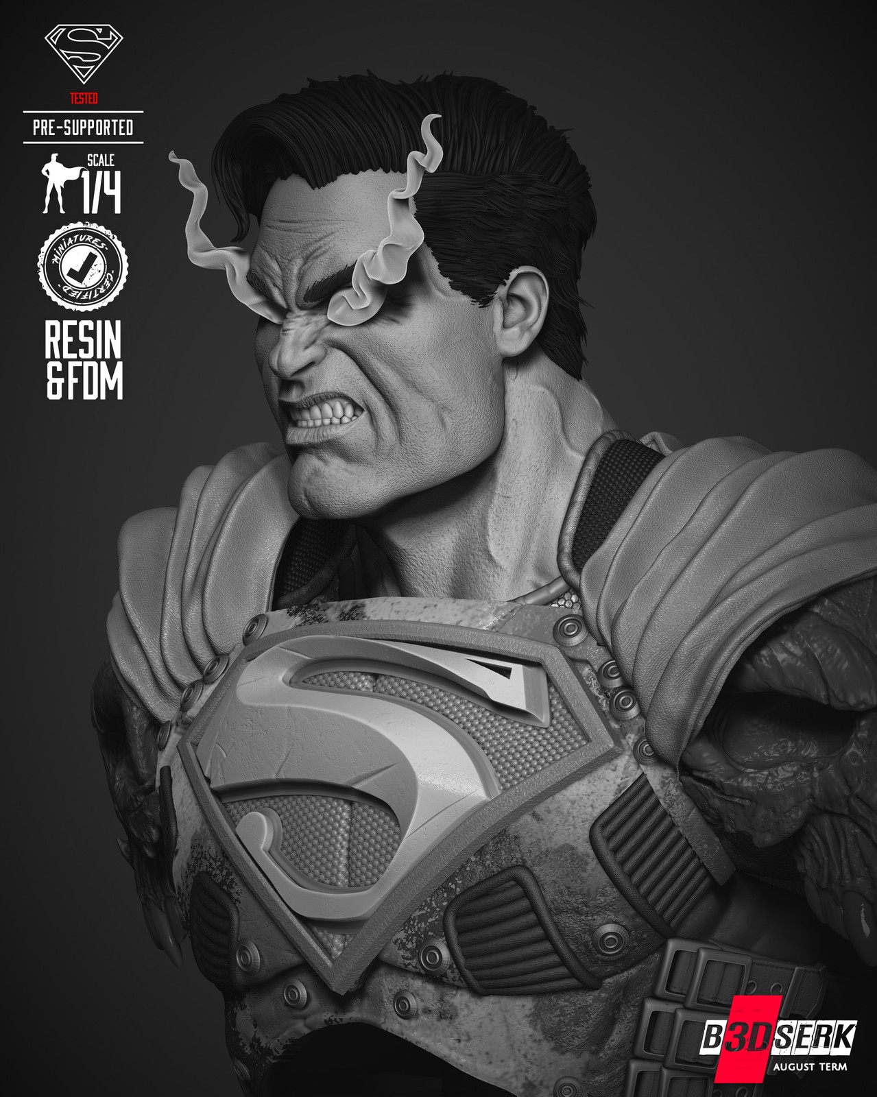Superman Dark Night Bust Portrait - Image 4