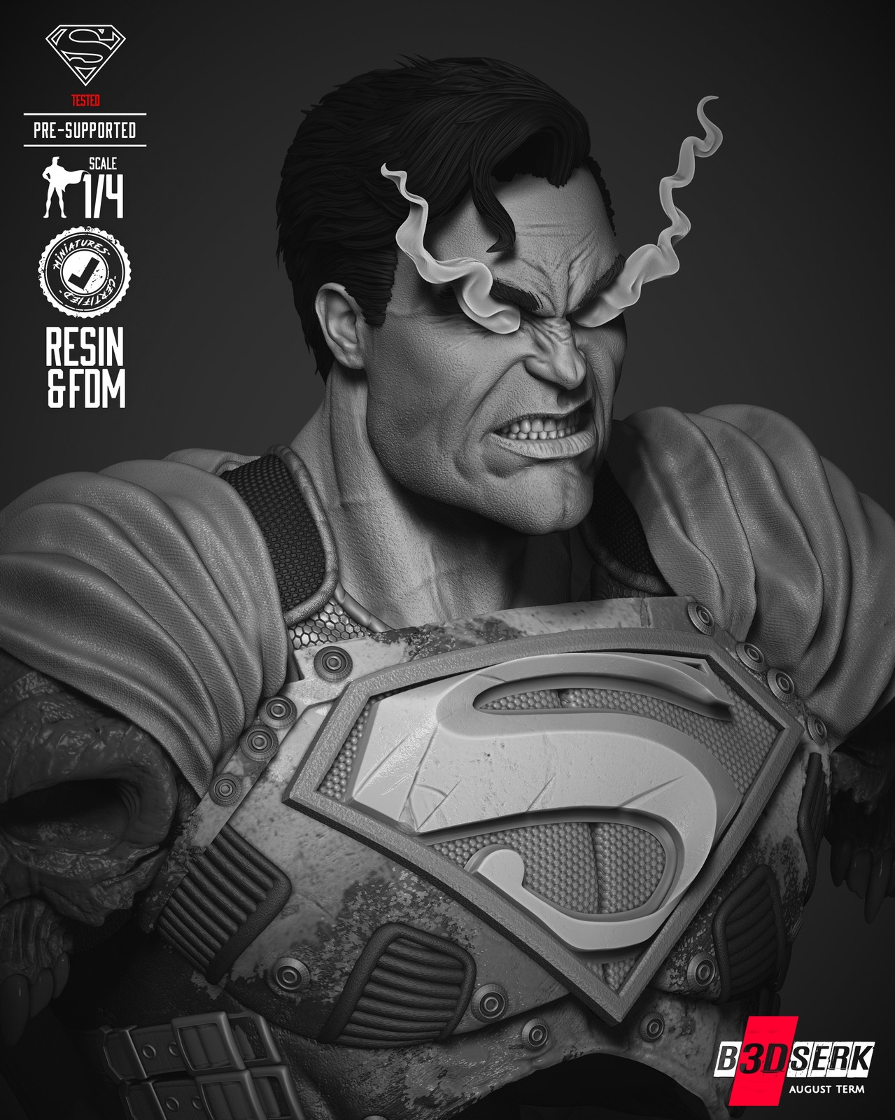 Superman Dark Night Bust Portrait - Image 5