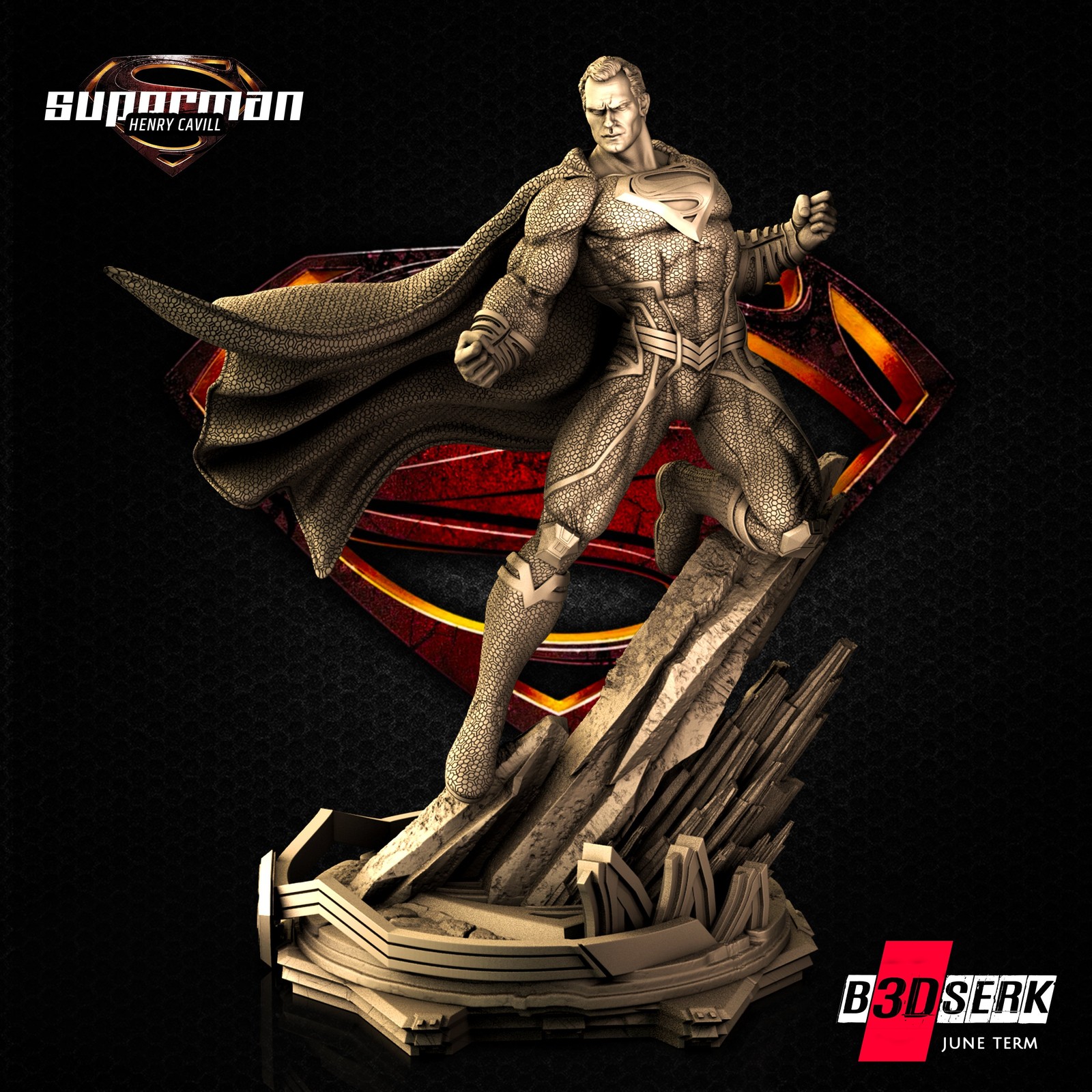 Superman Sculpture 1/6