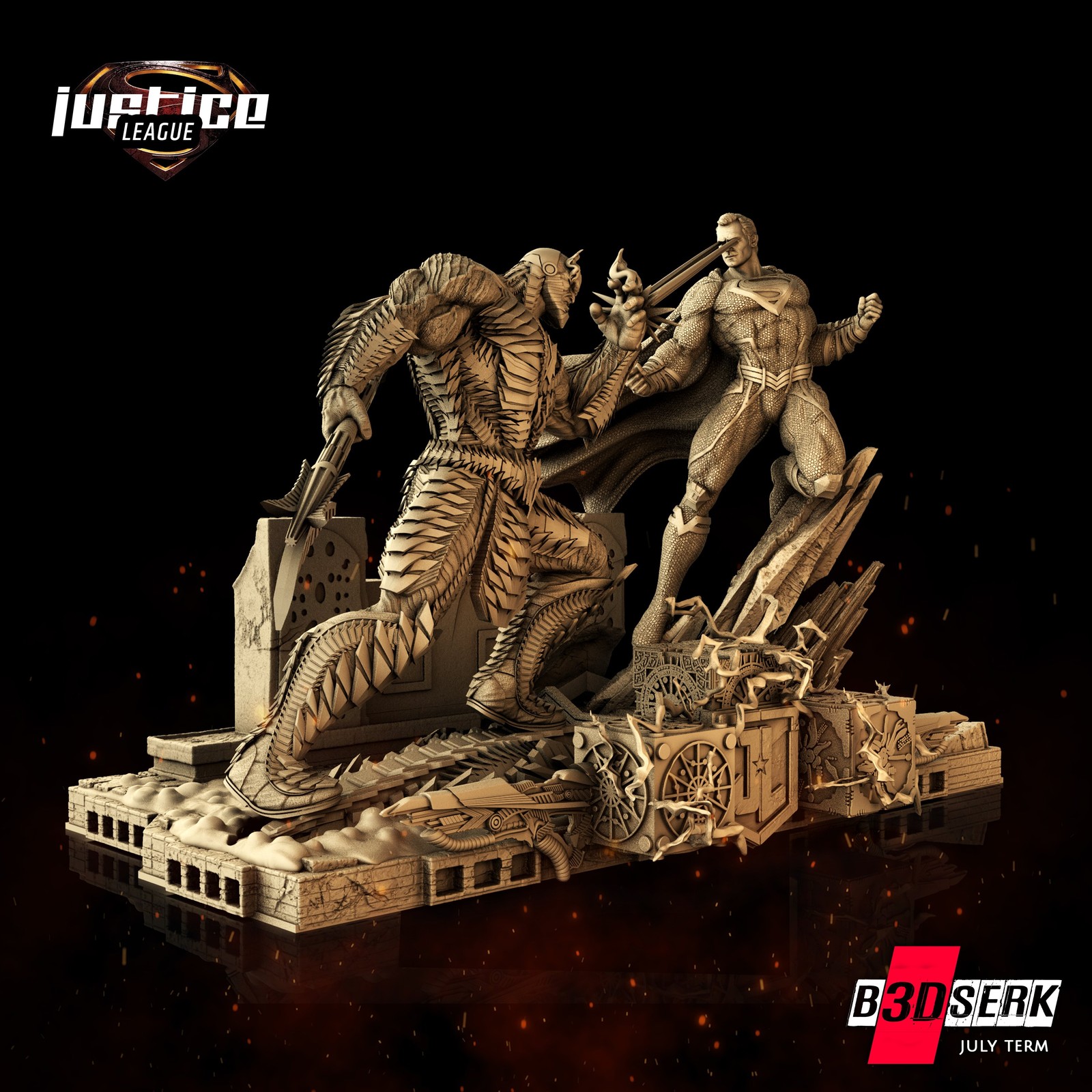 Darkseid vs Superman Diorama Base - Image 2