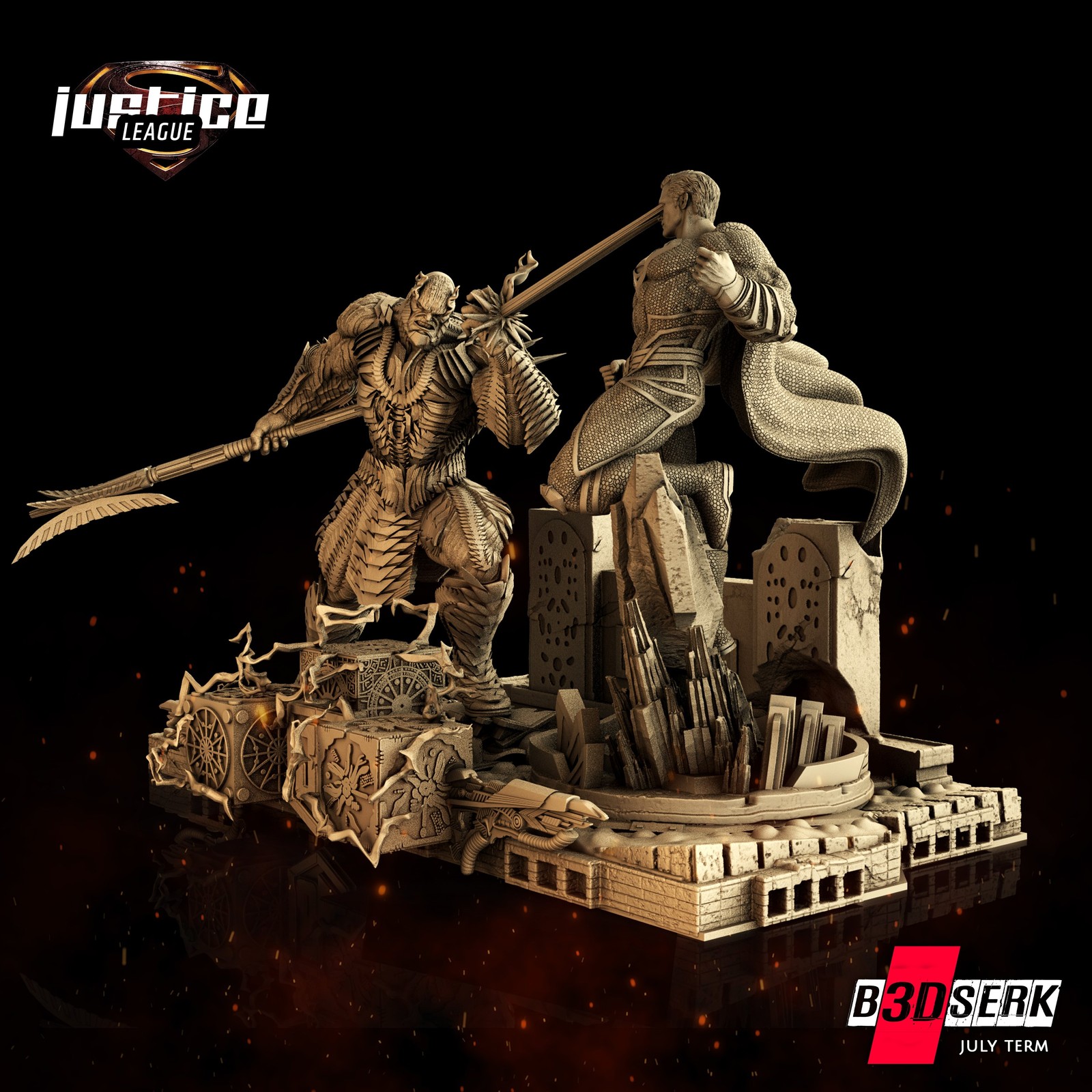 Darkseid vs Superman Diorama Base - Image 3