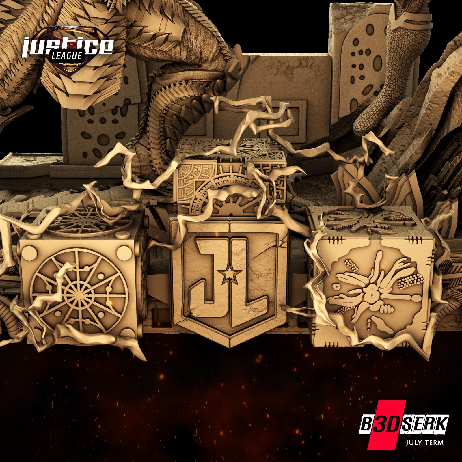 Darkseid vs Superman Diorama Base - Image 4