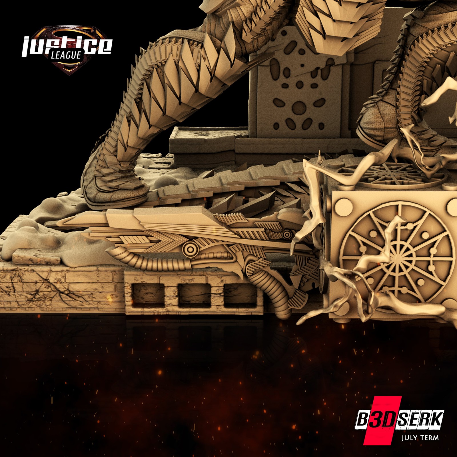 Darkseid vs Superman Diorama Base - Image 5