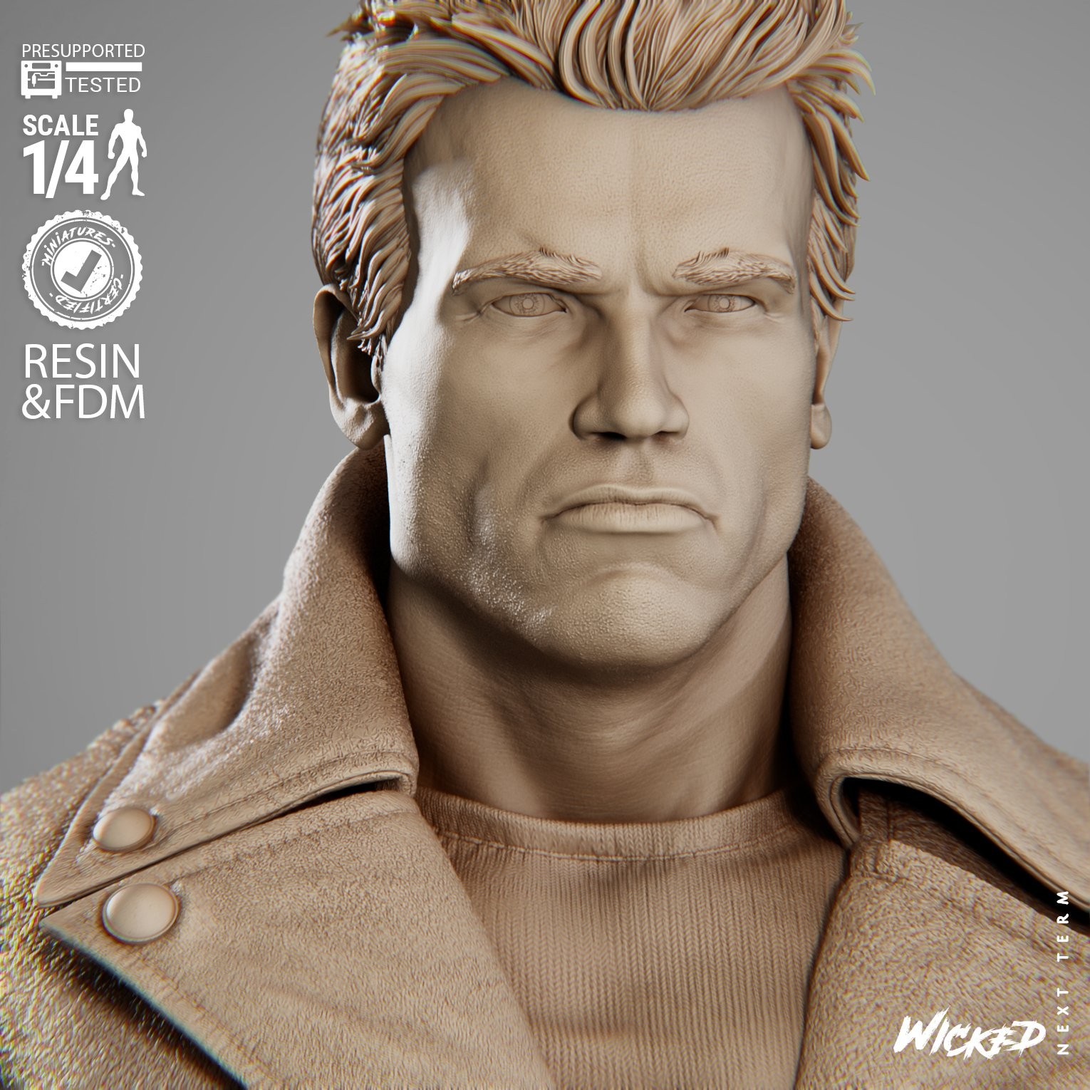 Terminator 1 Portrait Bust - Image 4