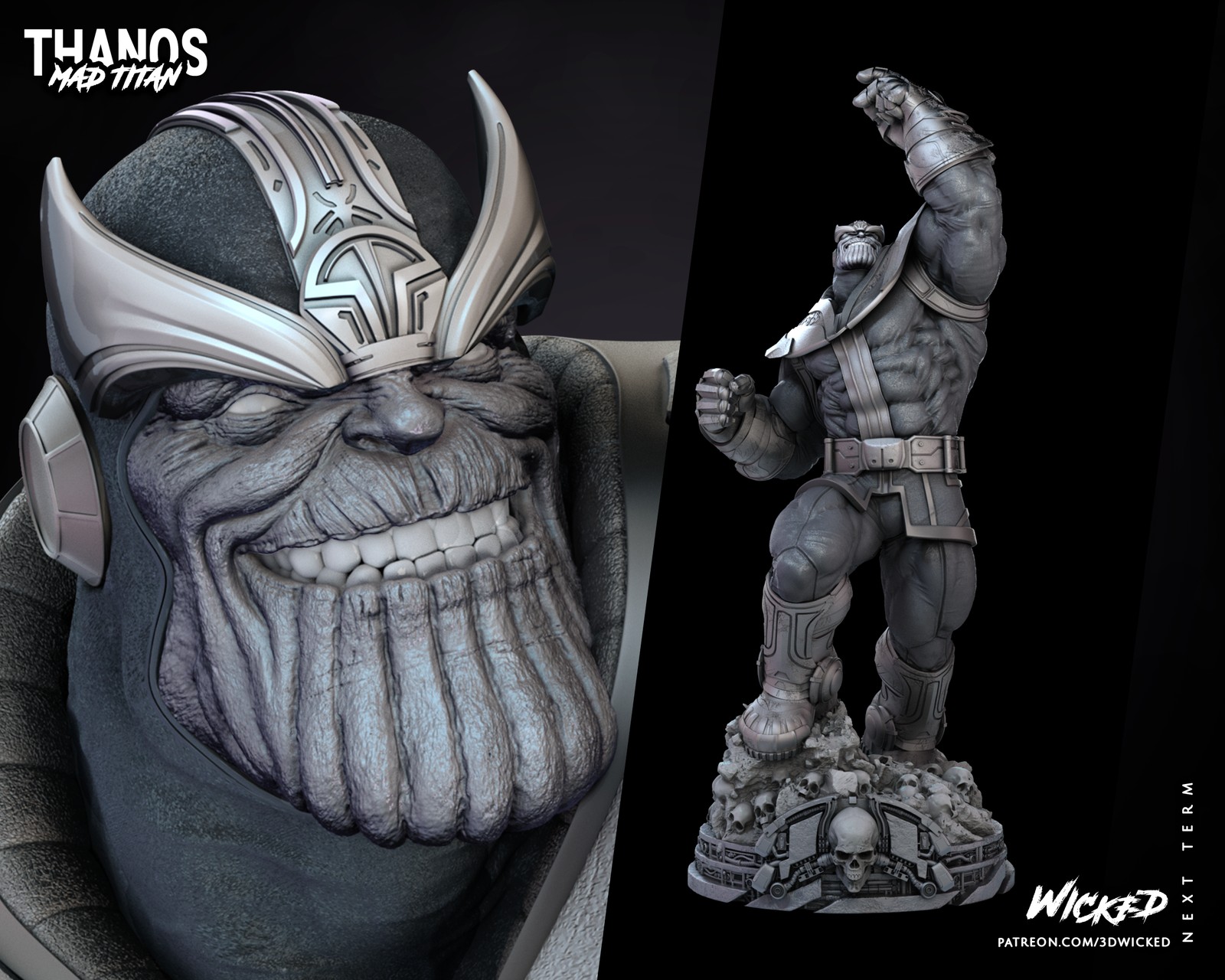 Marvel Thanos Comic Sculpture