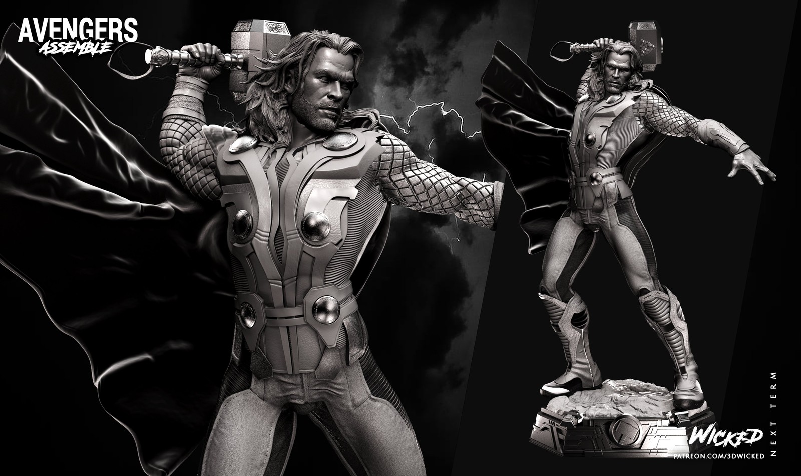 Marvel Thor (Avengers Diorama) Sculpture - Image 2