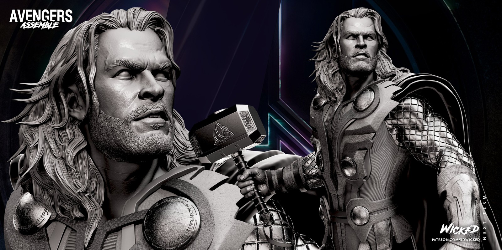 Marvel Thor (Avengers Diorama) Sculpture - Image 3