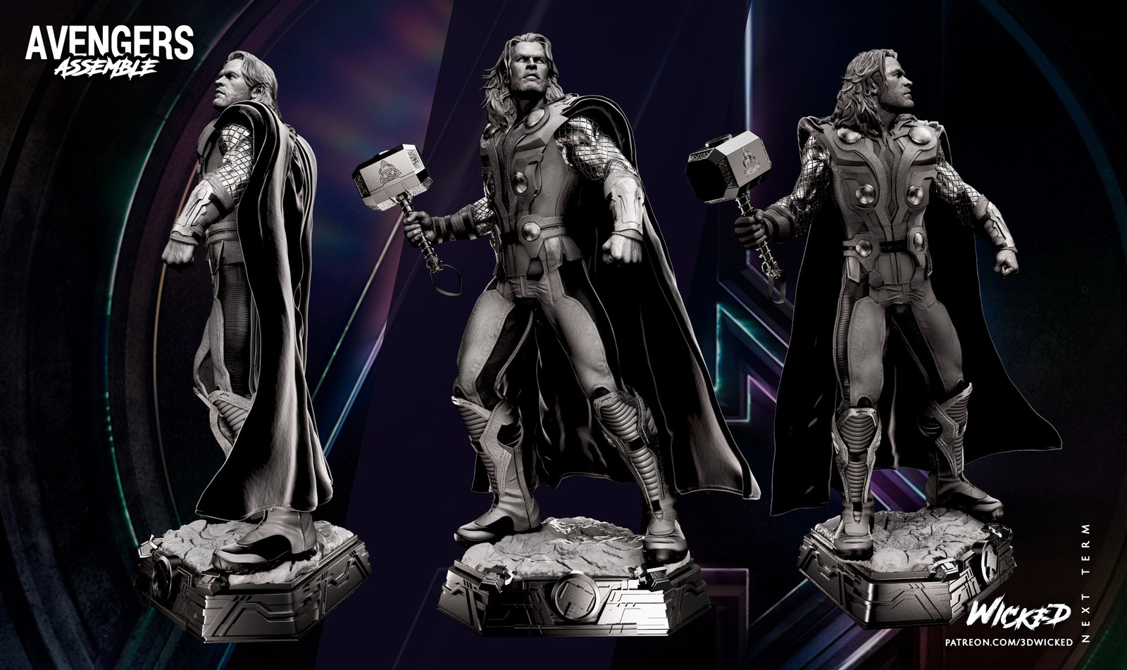 Marvel Thor (Avengers Diorama) Sculpture - Image 4