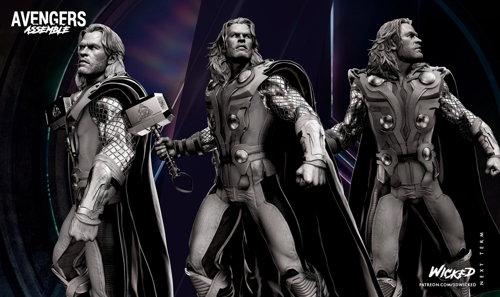 Marvel Thor (Avengers Diorama) Sculpture - Image 5