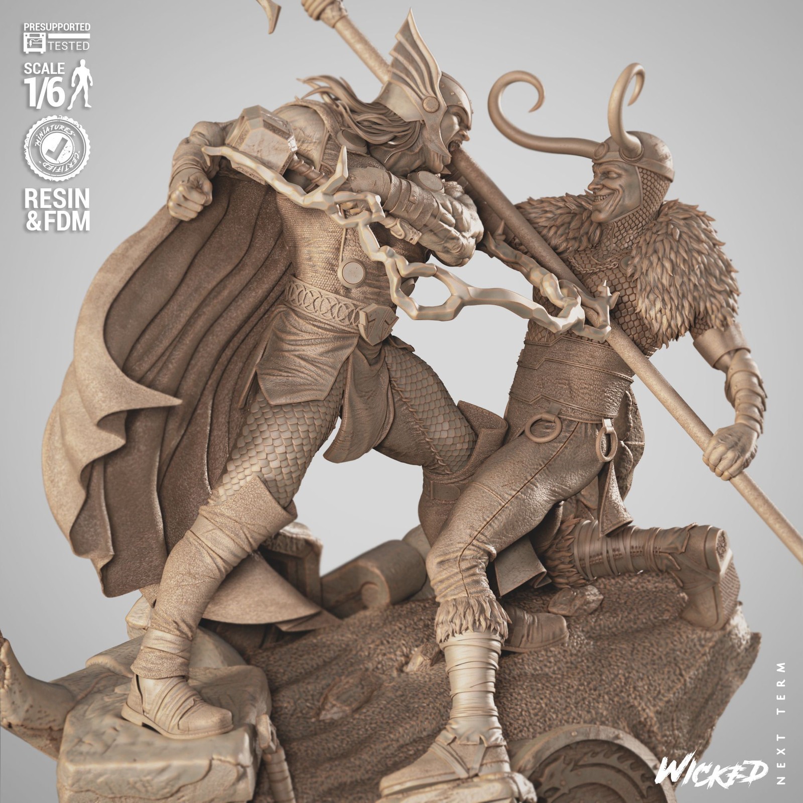 Marvel Thor and Loki Diorama - Image 2