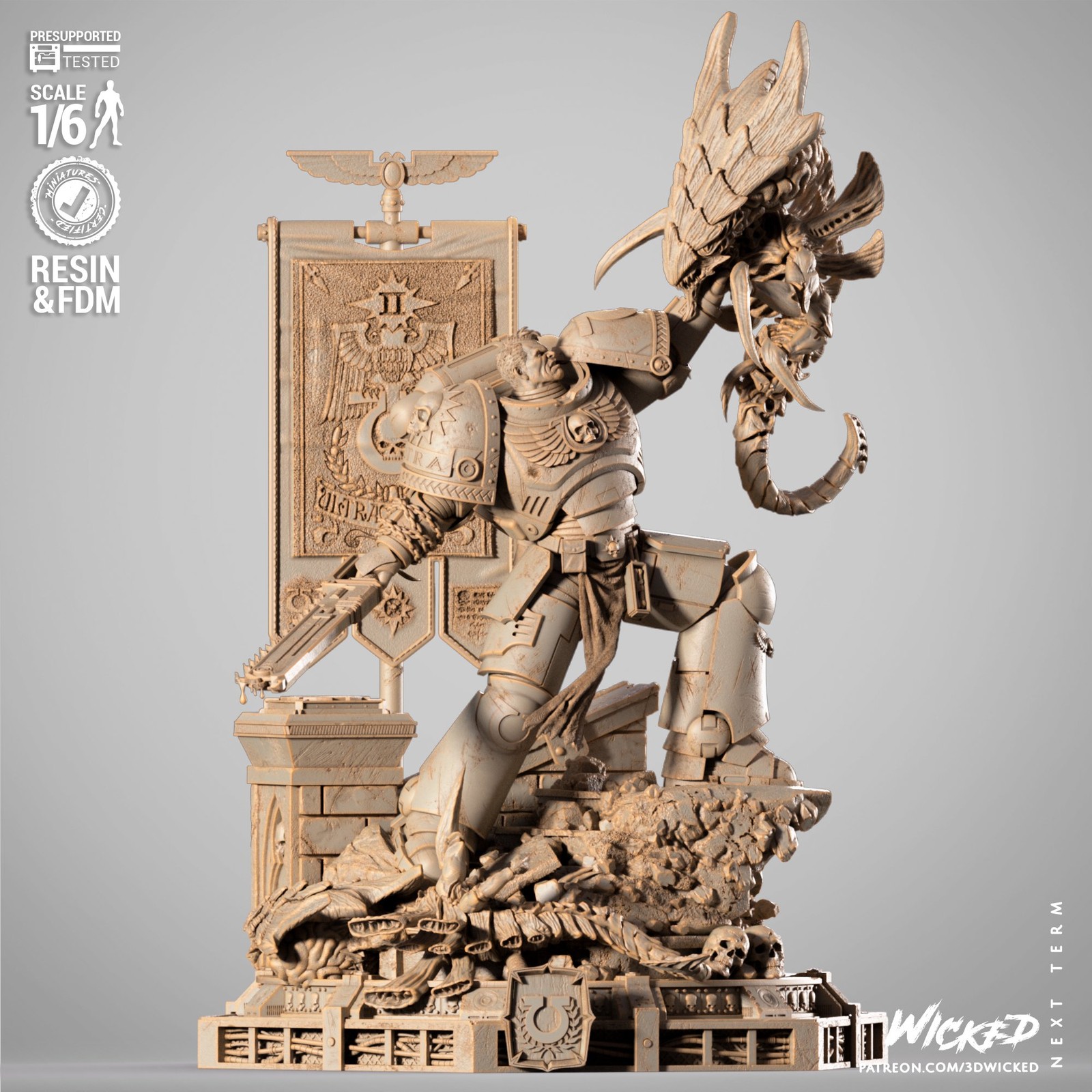 Titus Warhammer Sculpture - Image 2