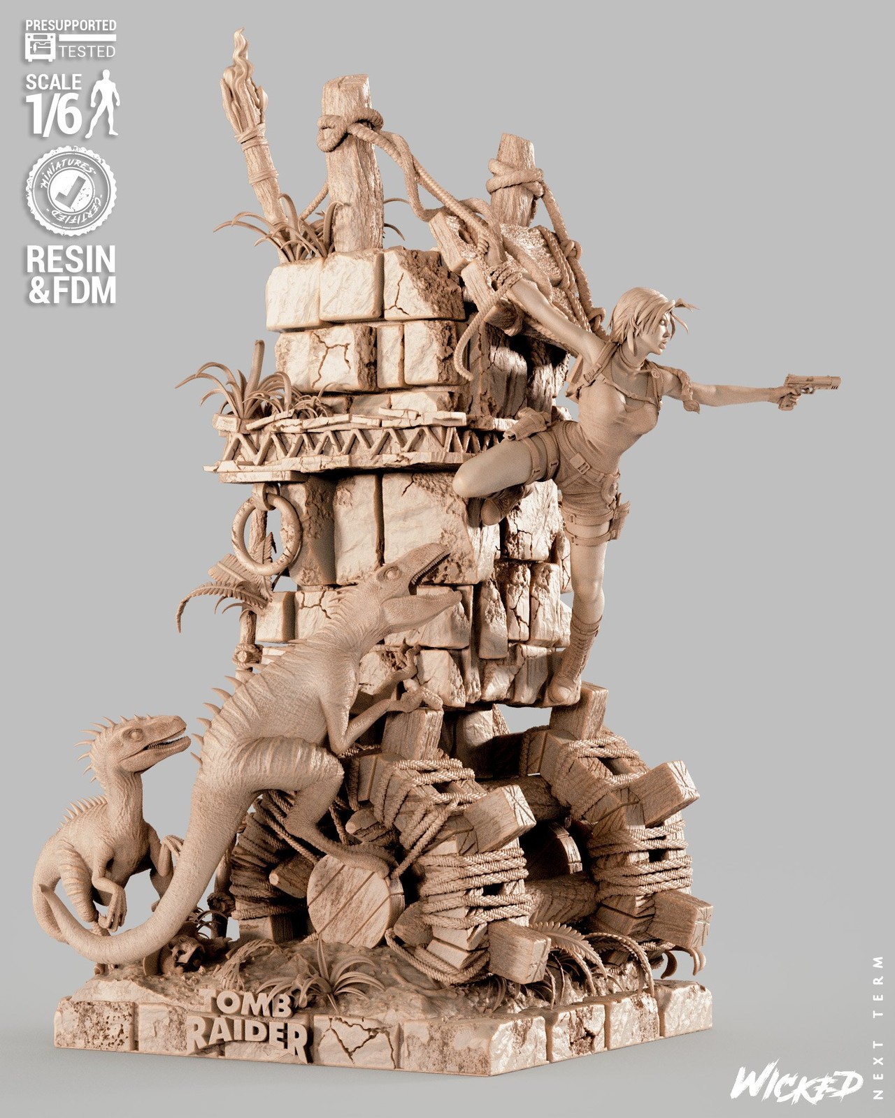 Video Games Lara Croft Sculpture