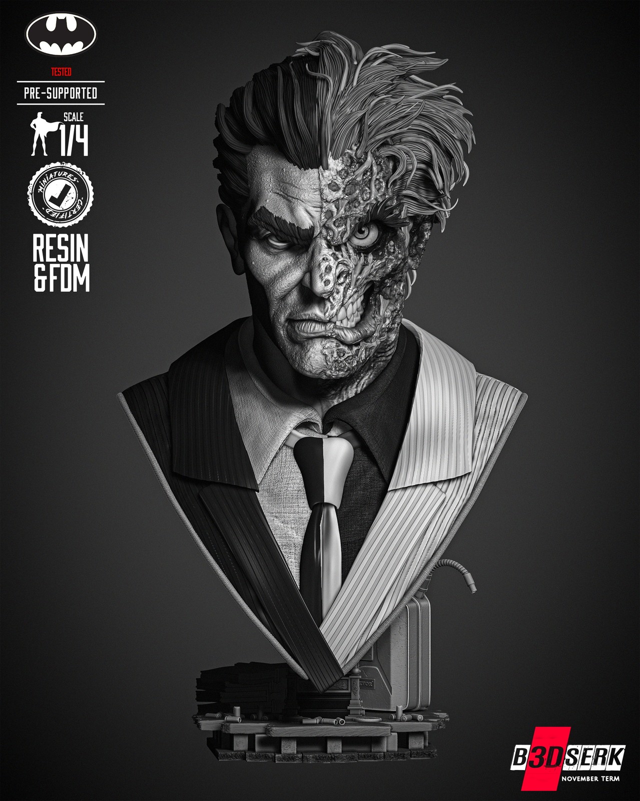 Two Face Portrait Bust