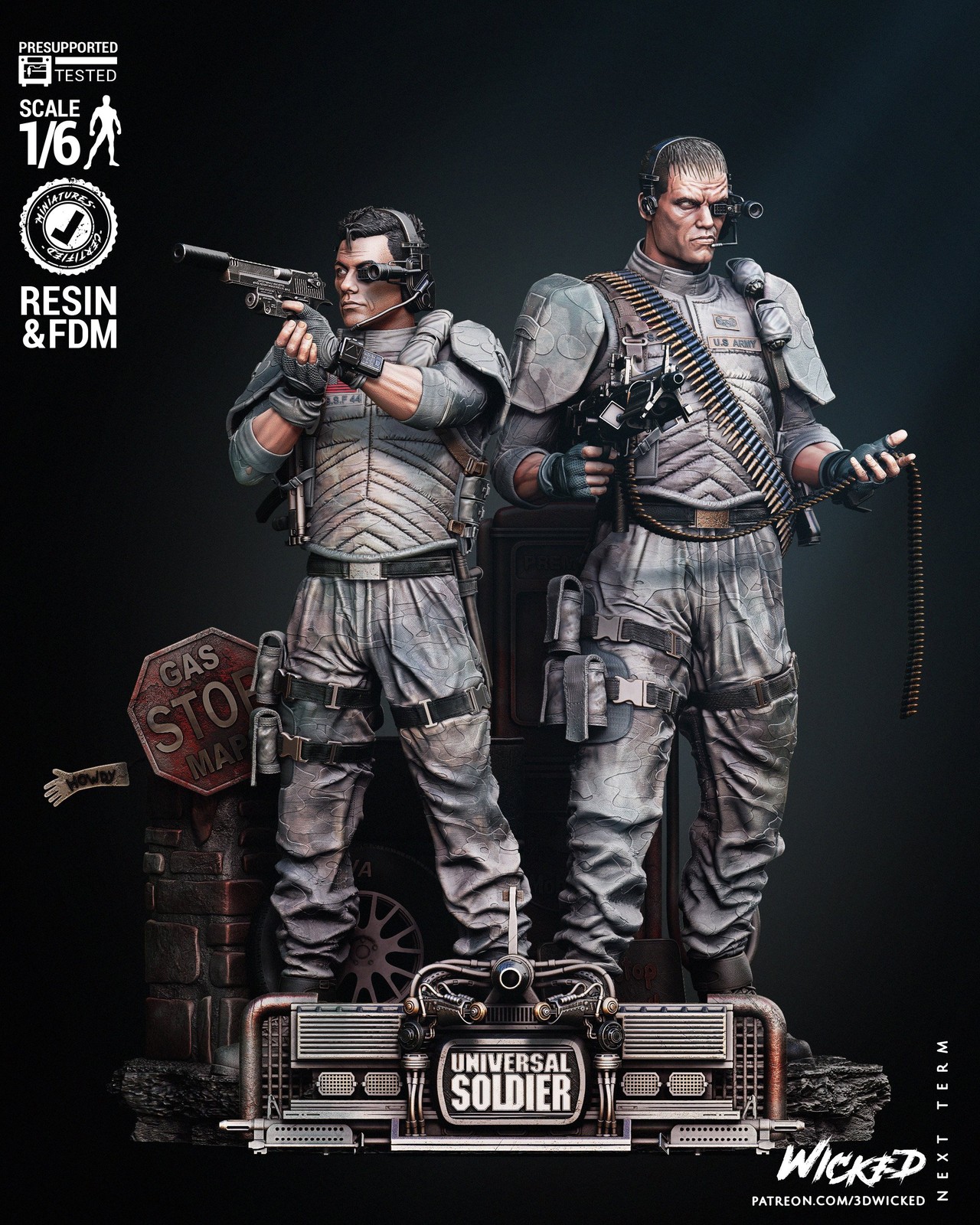 Universal Soldier Diorama Sculpture