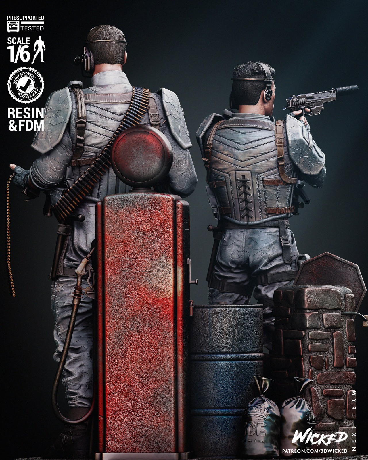 Universal Soldier Diorama Sculpture - Image 3