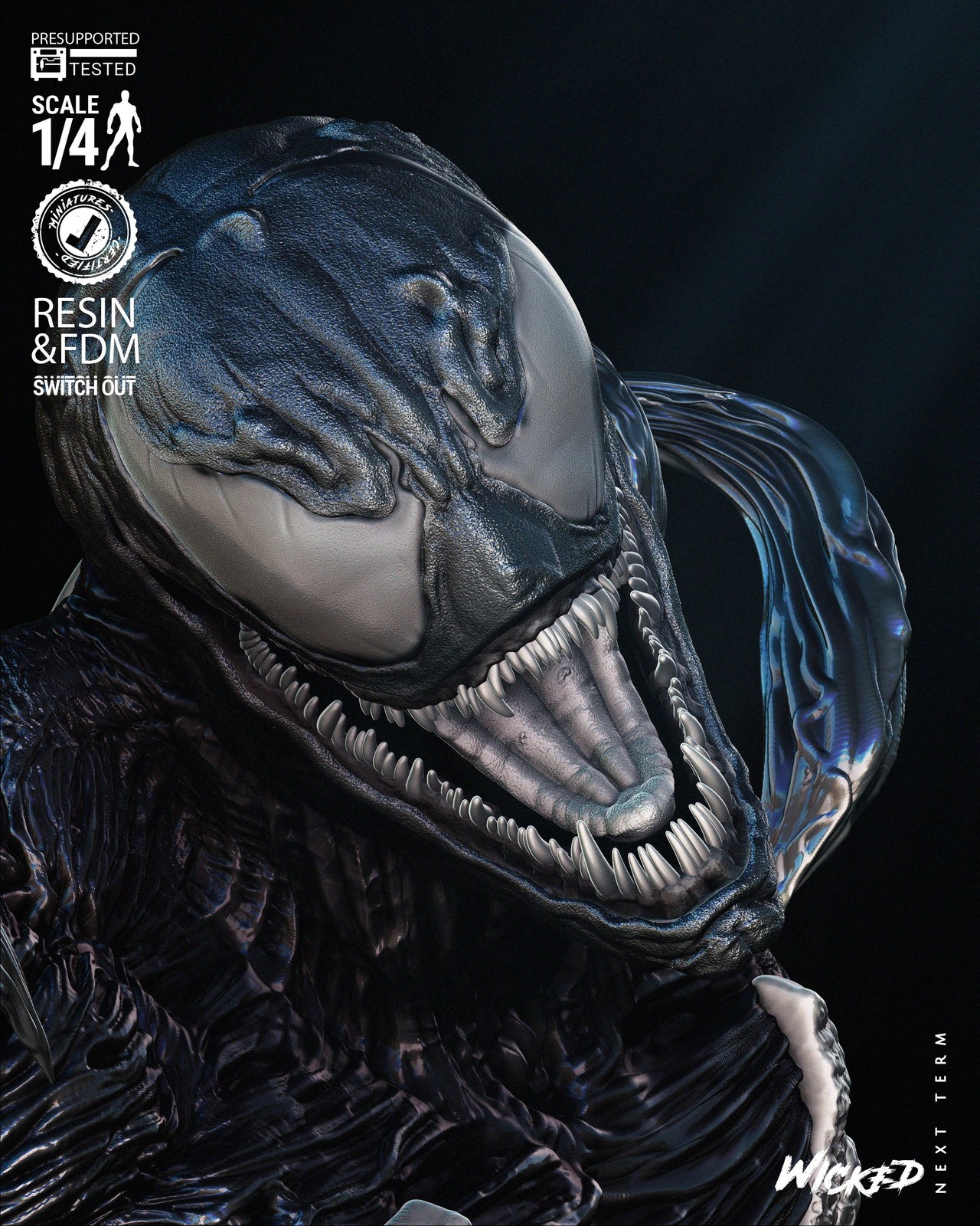Marvel Venom Bust Portrait - Image 4