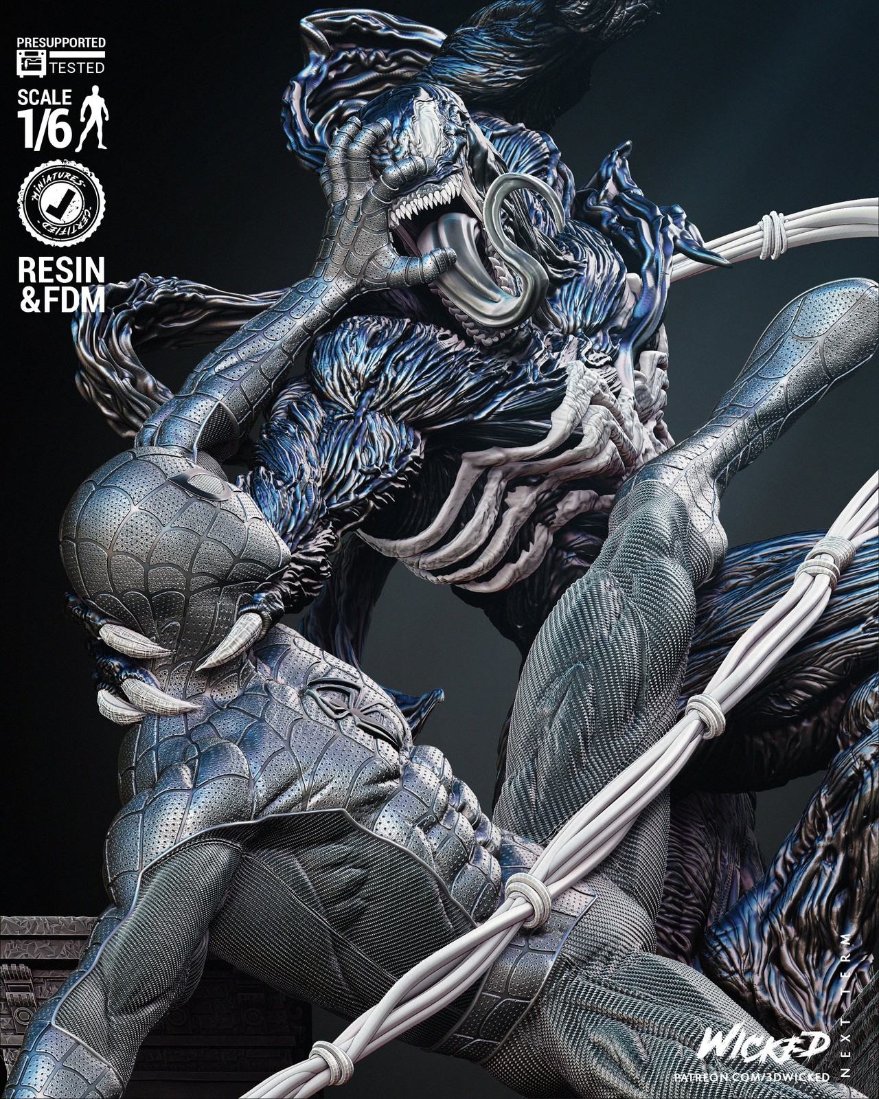 Marvel Venom and Spiderman Diorama - Image 5