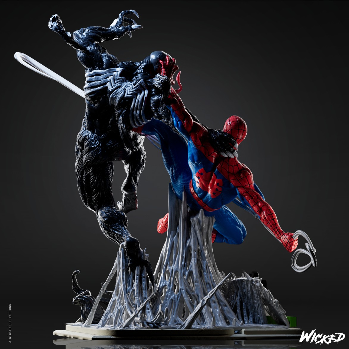 Marvel Venom and Spiderman V2 Diorama - Image 2