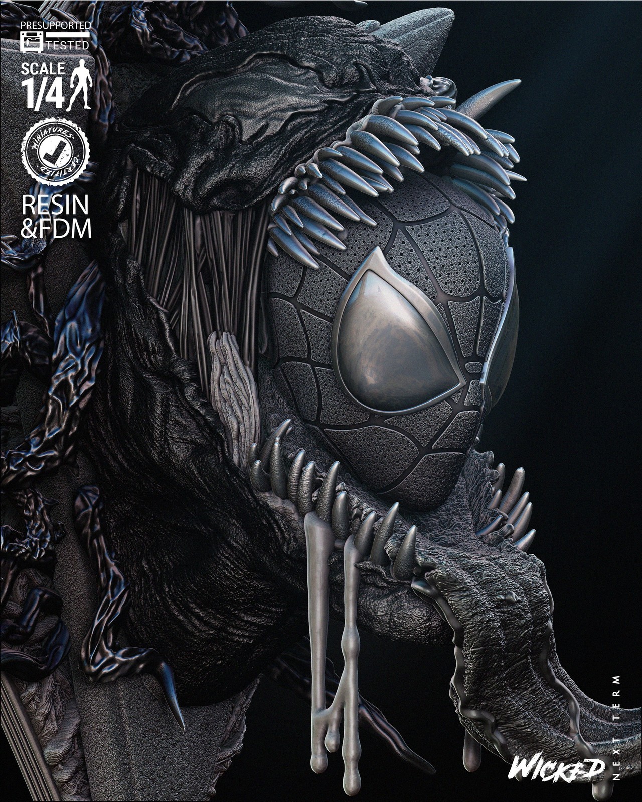 Marvel Venom Bust Wall - Image 5