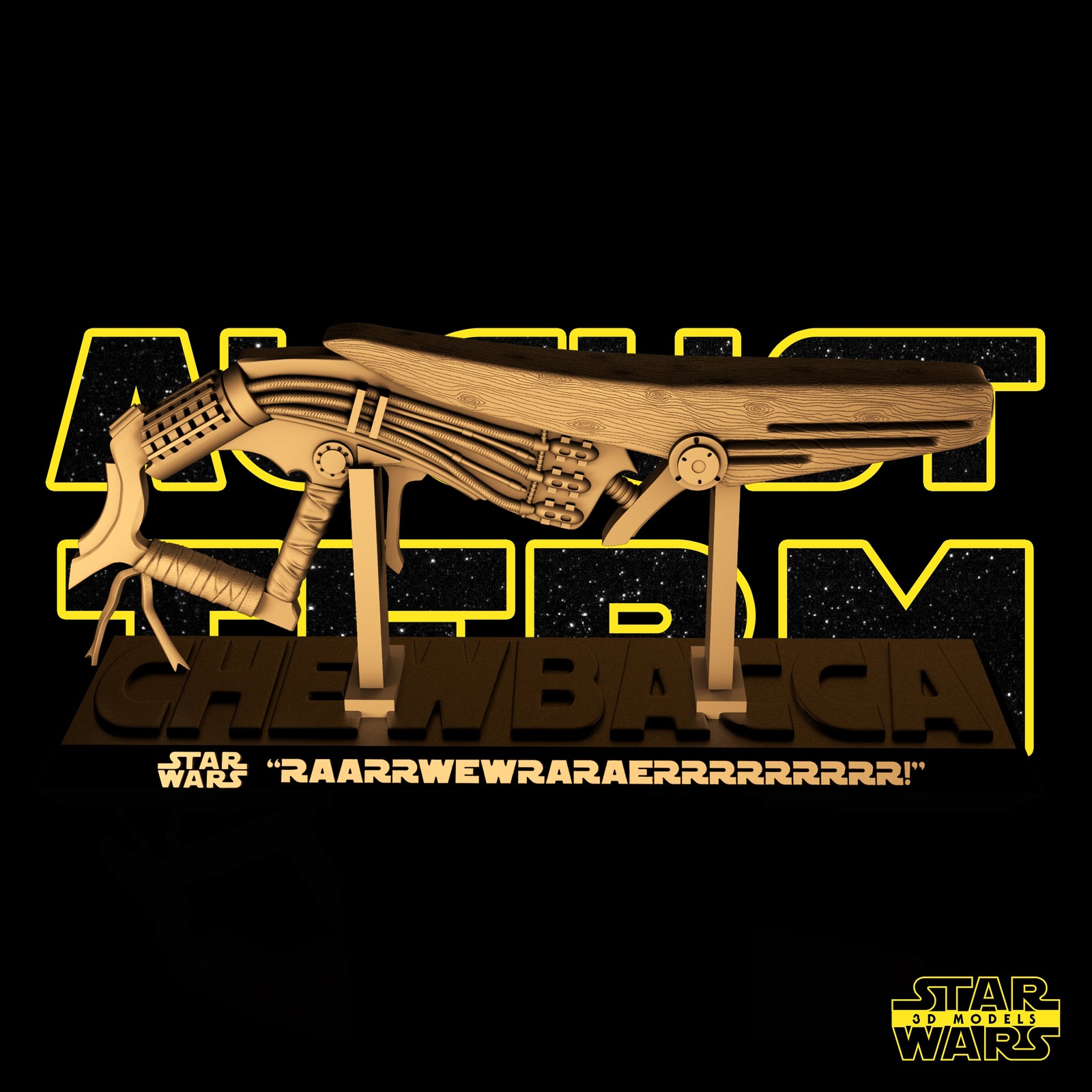 Chewbacca Slugthrower Sculpture