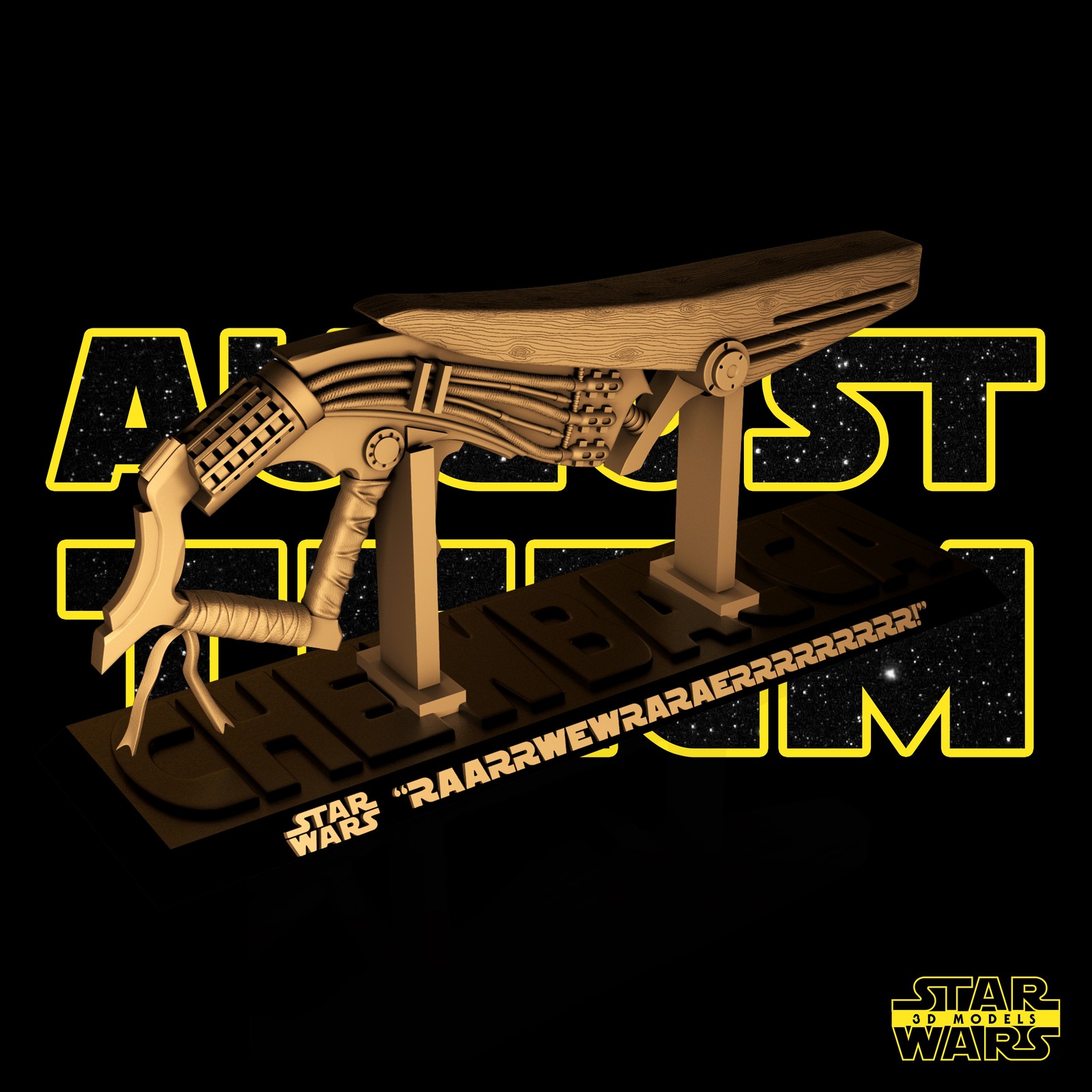 Chewbacca Slugthrower Sculpture - Image 3