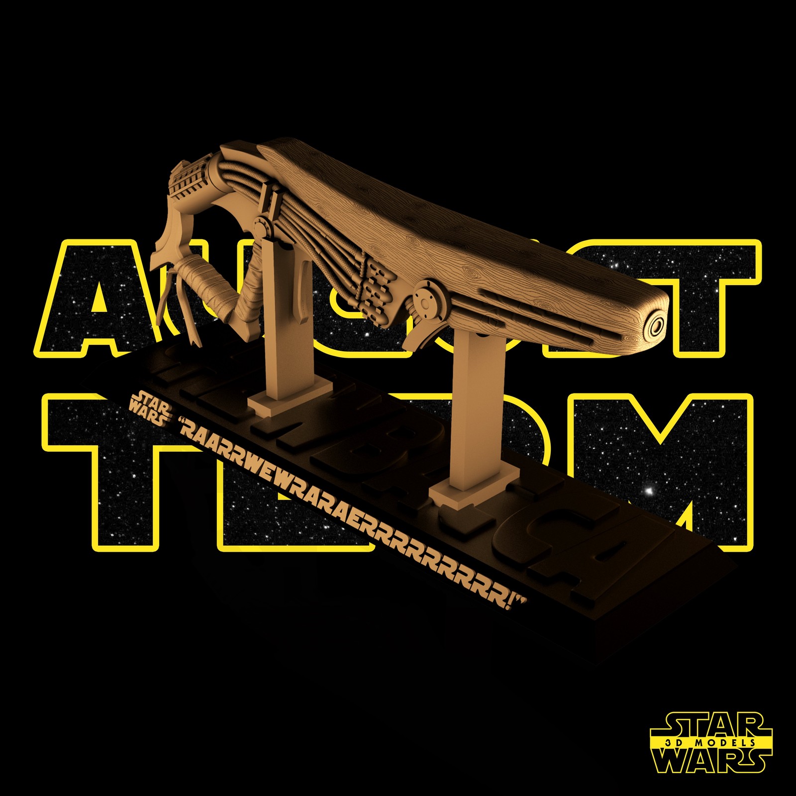 Chewbacca Slugthrower Sculpture - Image 4