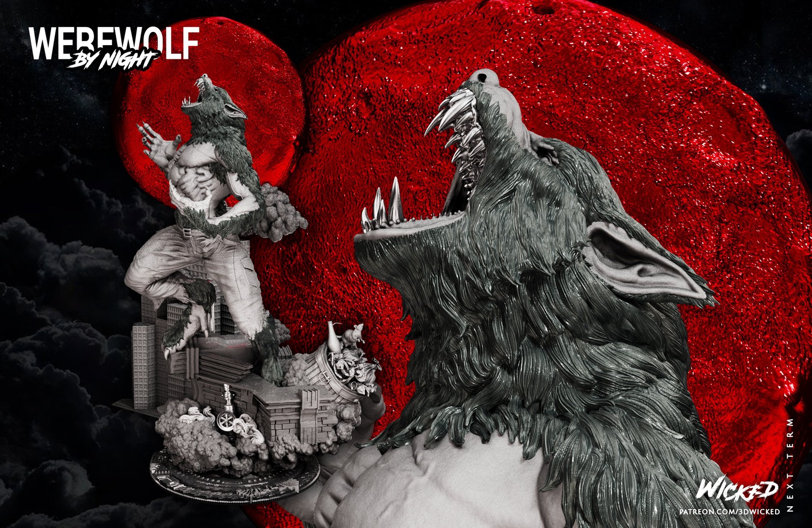 Werewolf by Night Sculpture
