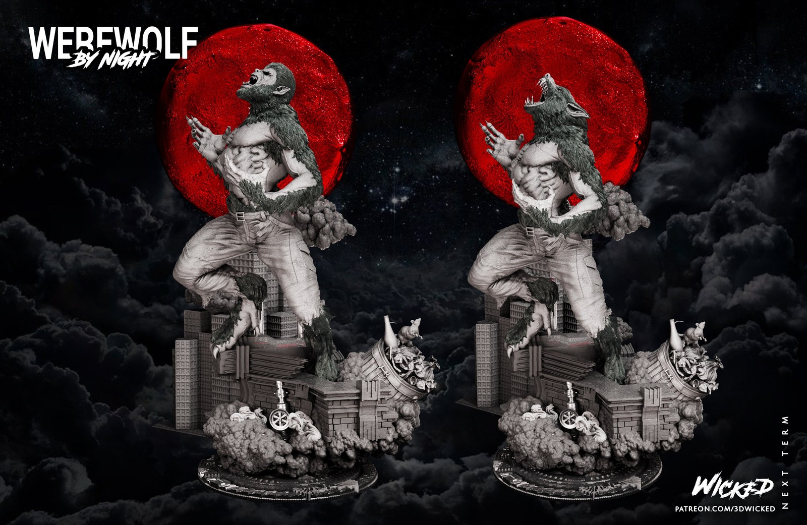 Werewolf by Night Sculpture - Image 3