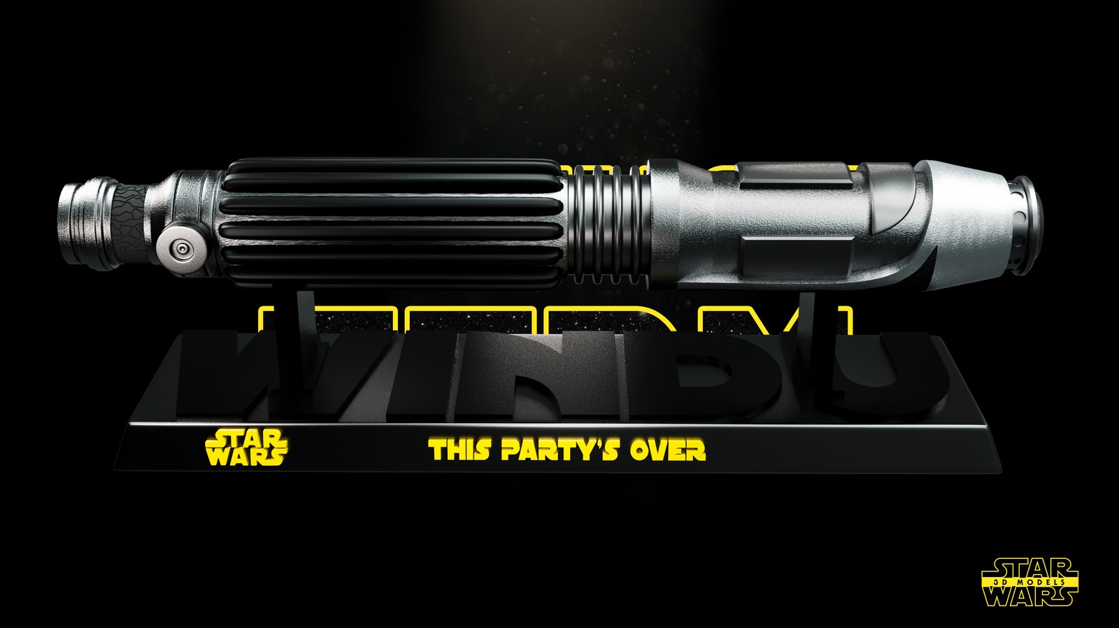 Mace Windu Lightsaber Sculpture