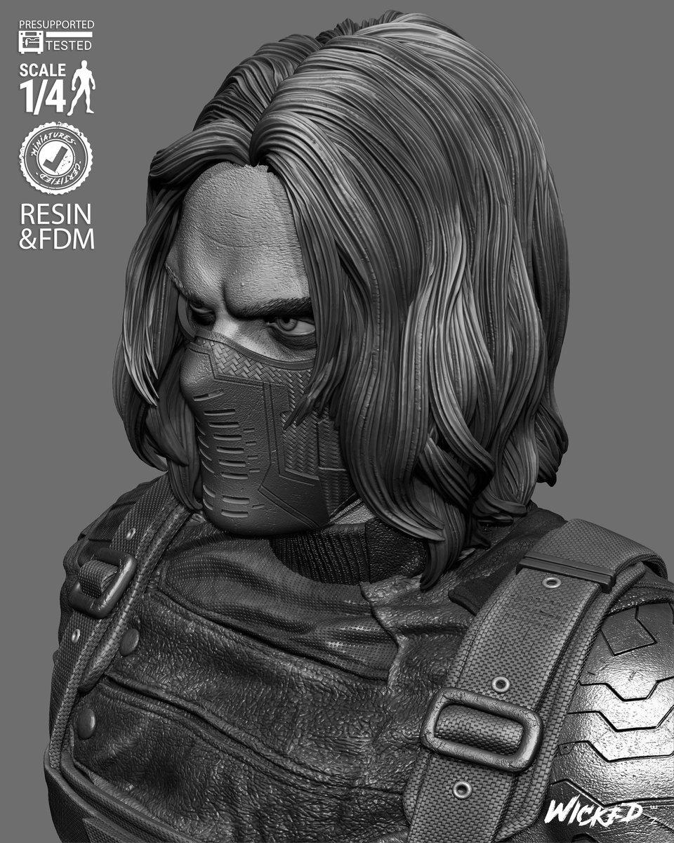 Marvel Winter Soldier Portrait Bust - Image 3