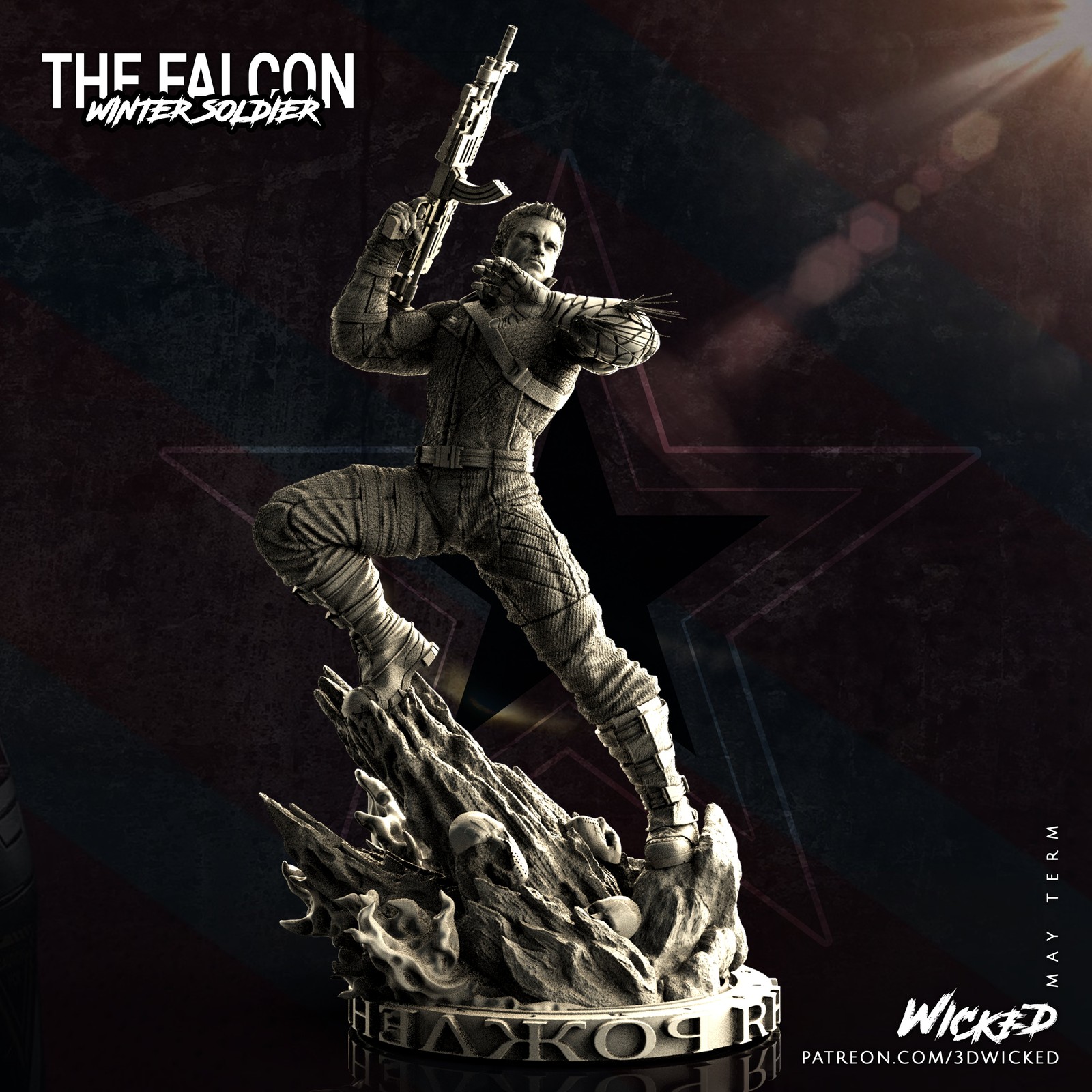 Marvel Winter Soldier Sculpture