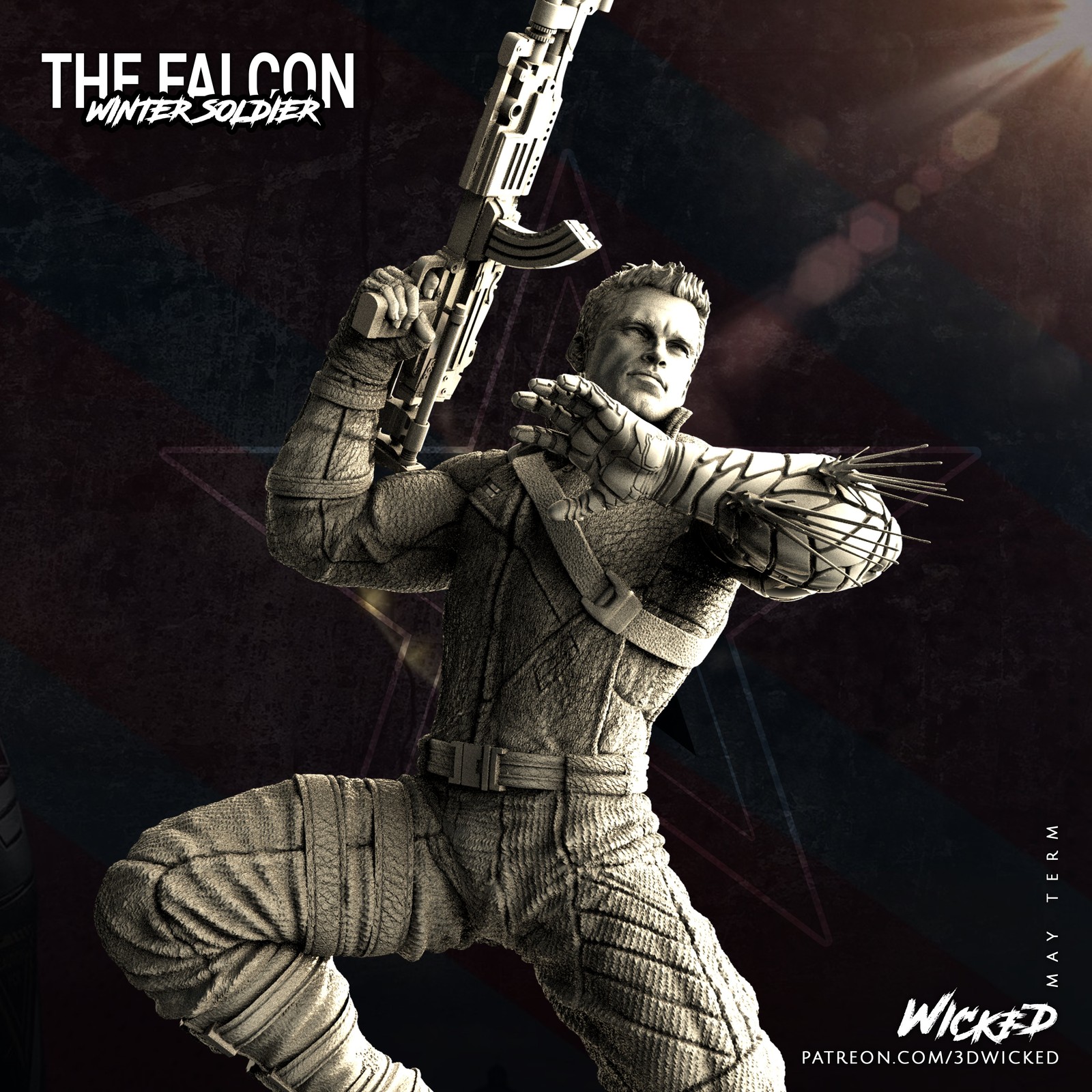 Marvel Winter Soldier Sculpture - Image 2