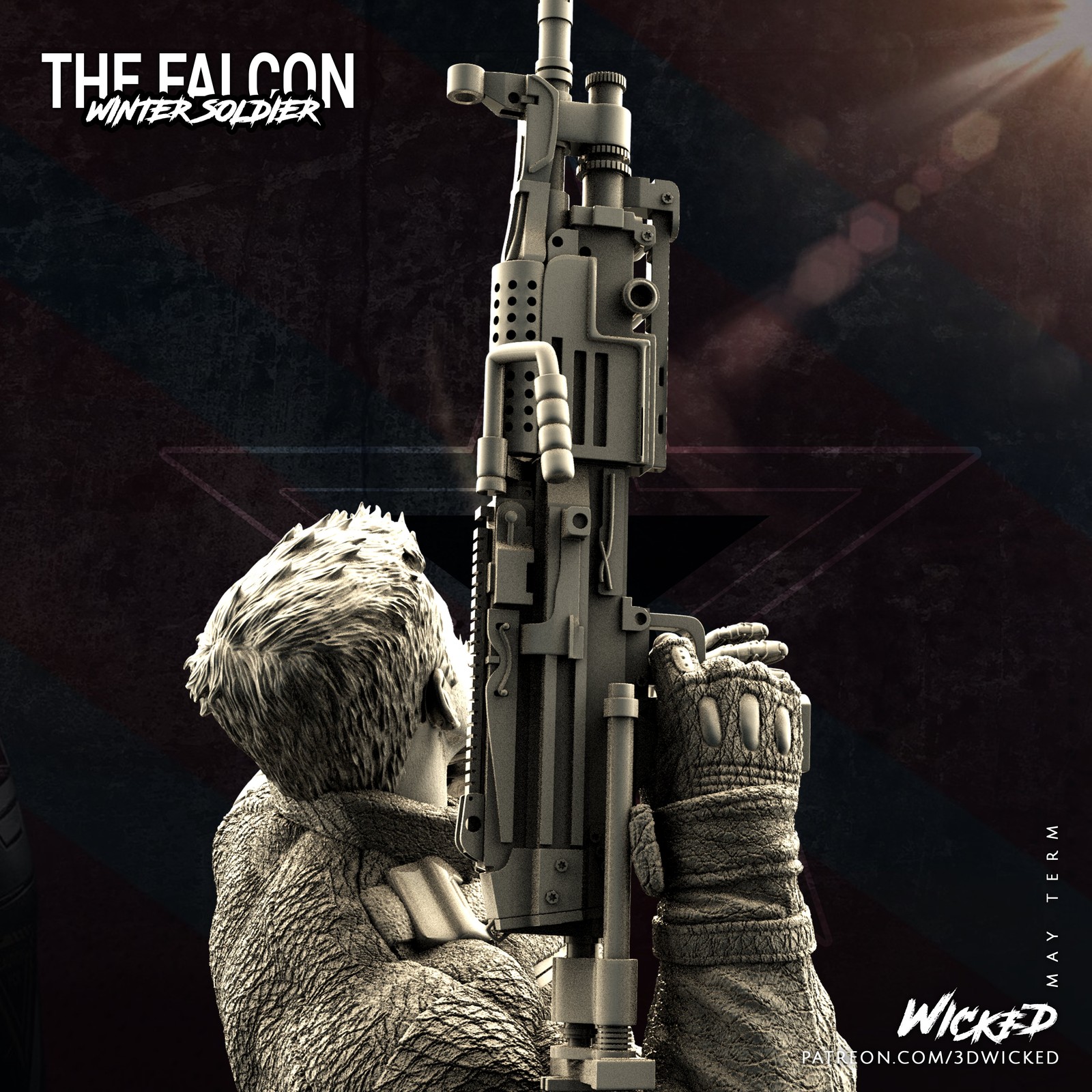 Marvel Winter Soldier Sculpture - Image 3