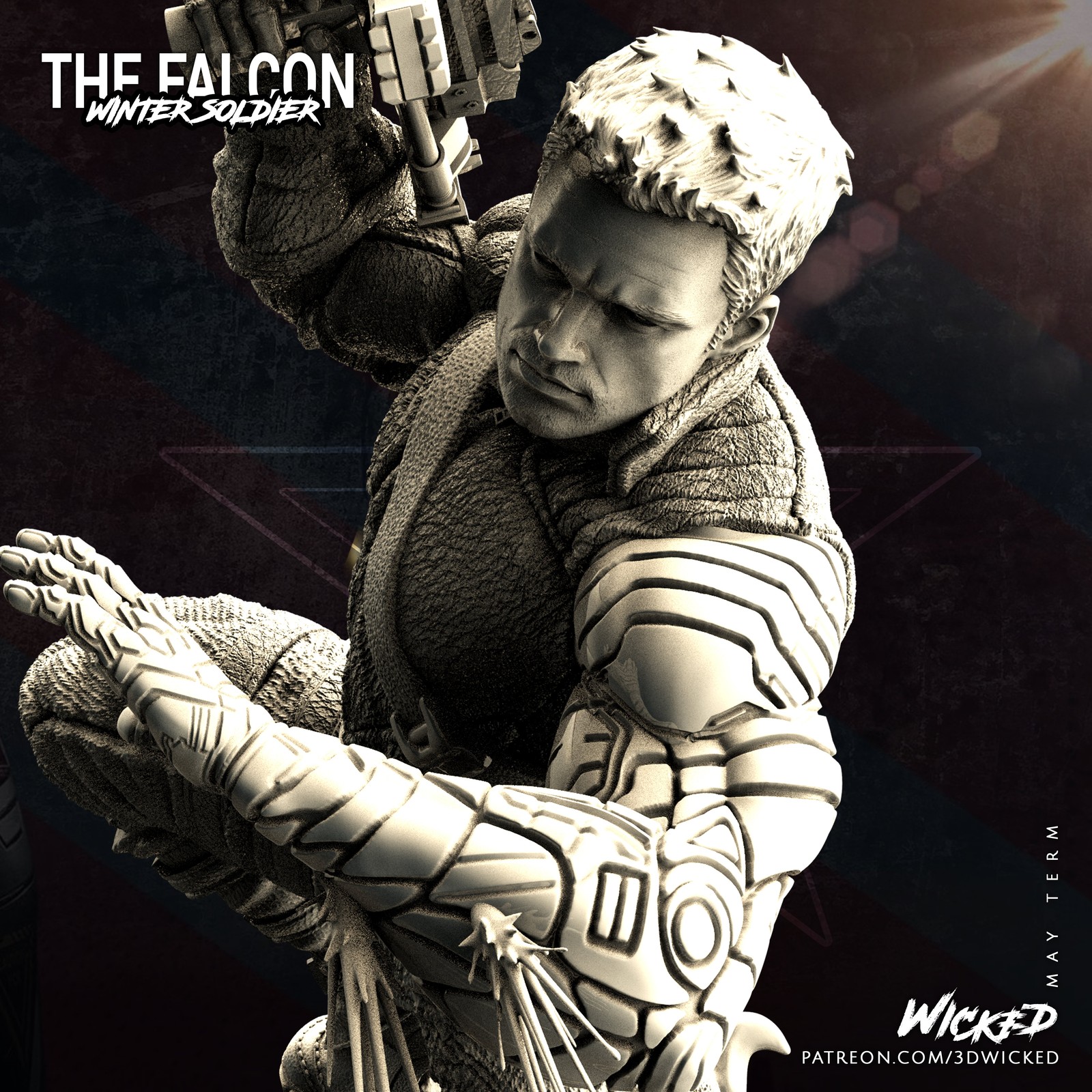 Marvel Winter Soldier Sculpture - Image 5