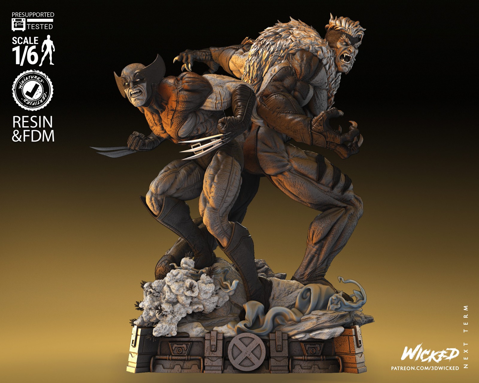 Marvel Wolverine and Sabretooth Diorama Second Version - Image 2
