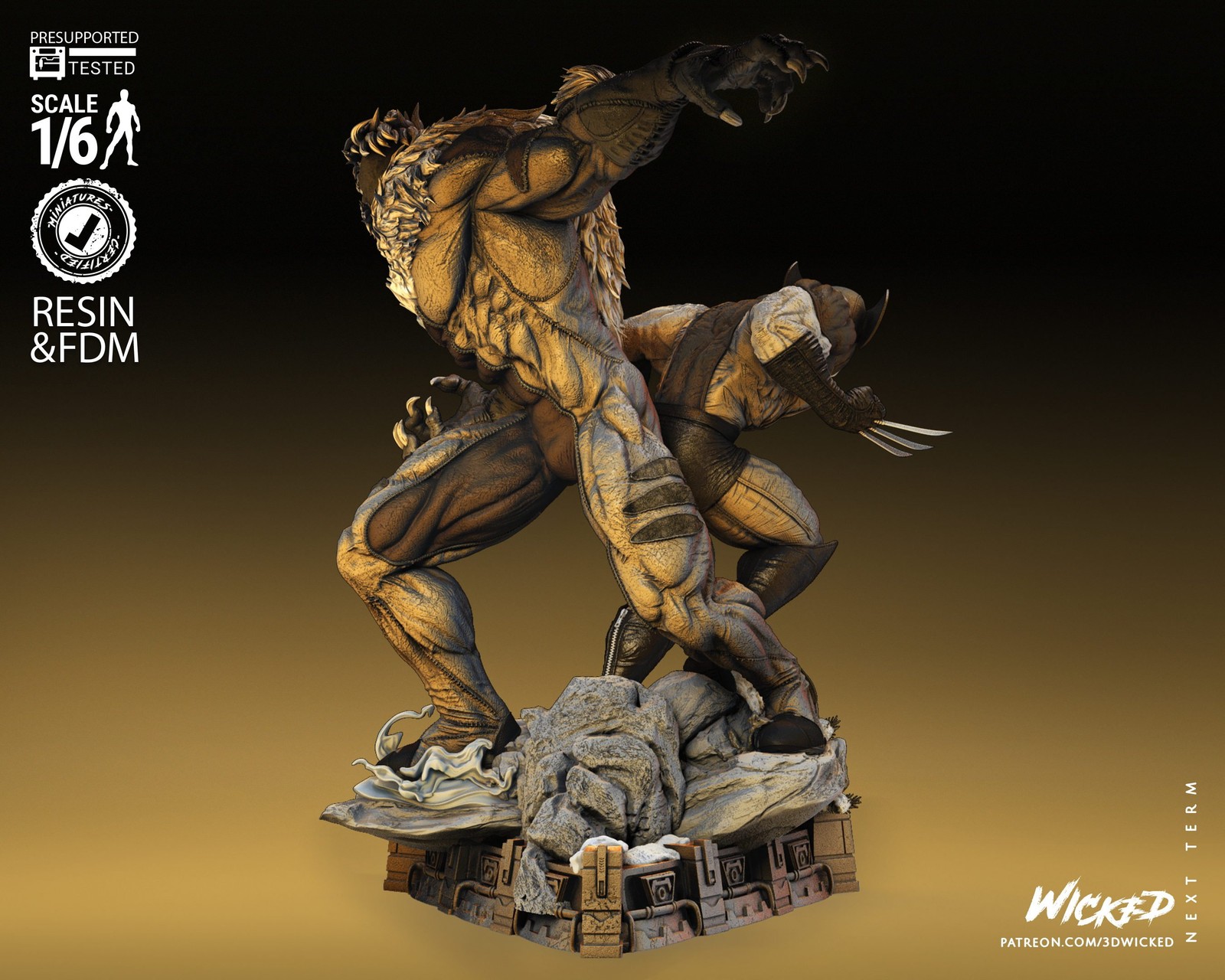 Marvel Wolverine and Sabretooth Diorama Second Version - Image 3