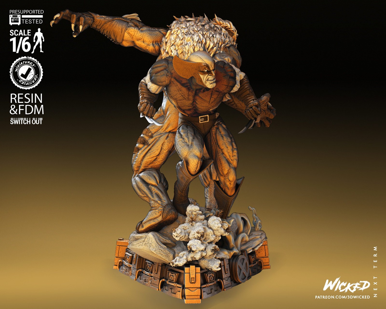 Marvel Wolverine and Sabretooth Diorama Second Version - Image 4