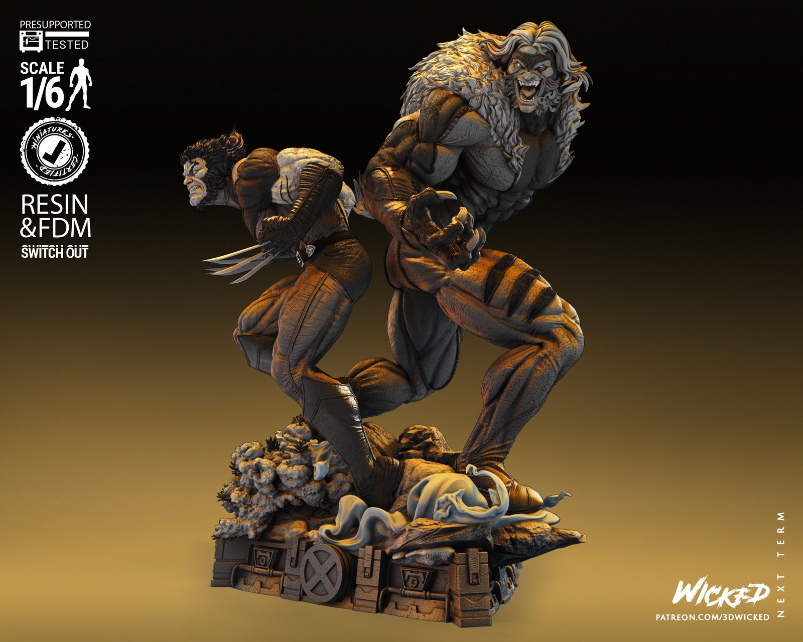 Marvel Wolverine and Sabretooth Diorama Second Version - Image 5