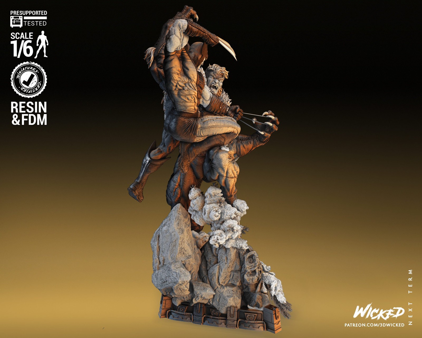 Marvel Wolverine and Sabretooth Diorama - Image 3