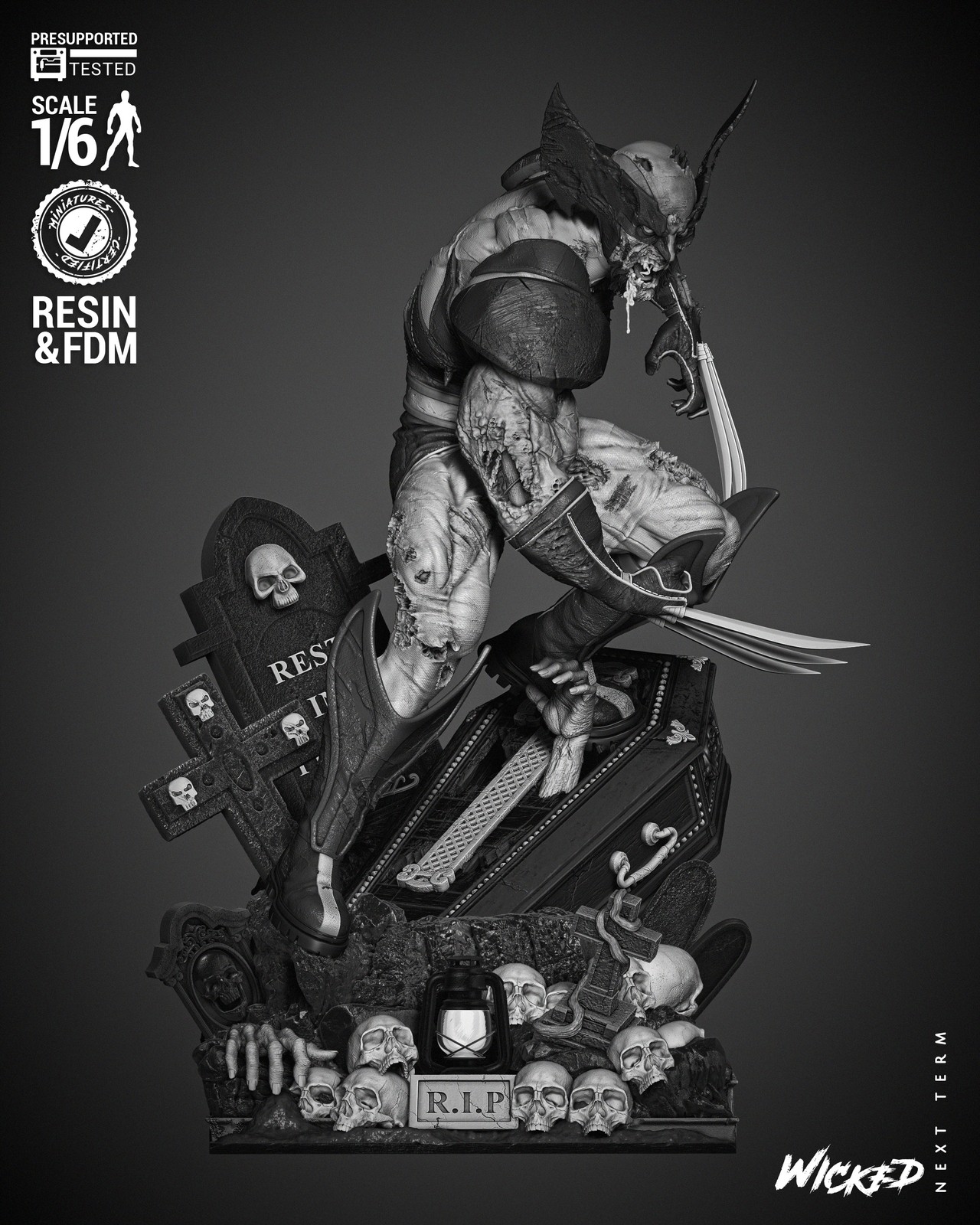 Marvel Wolverine Zombie Sculpture