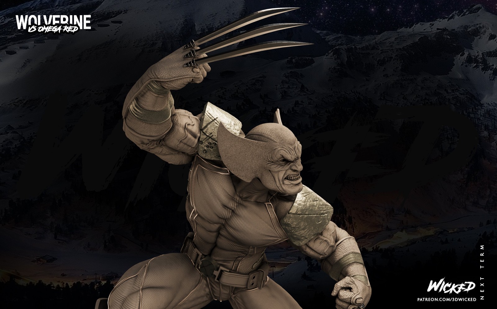 Marvel Wolverine Sculpture - Image 2