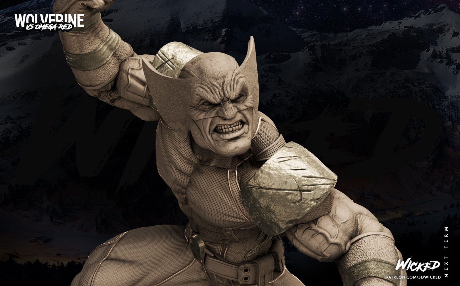Marvel Wolverine Sculpture - Image 3