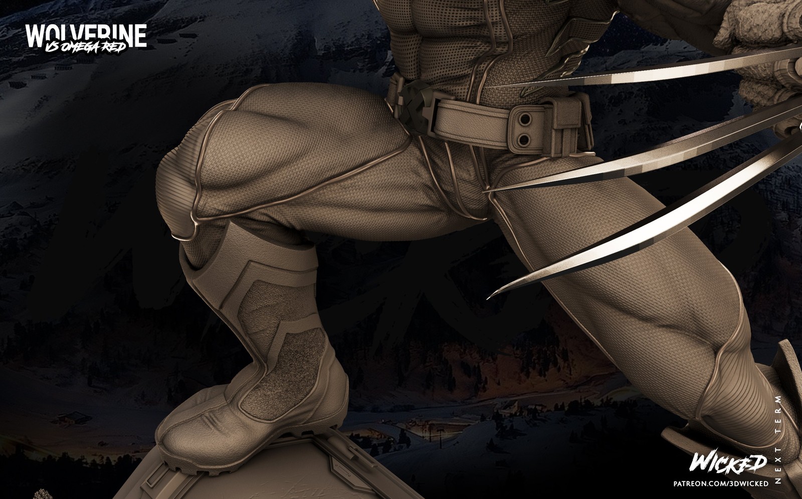 Marvel Wolverine Sculpture - Image 4