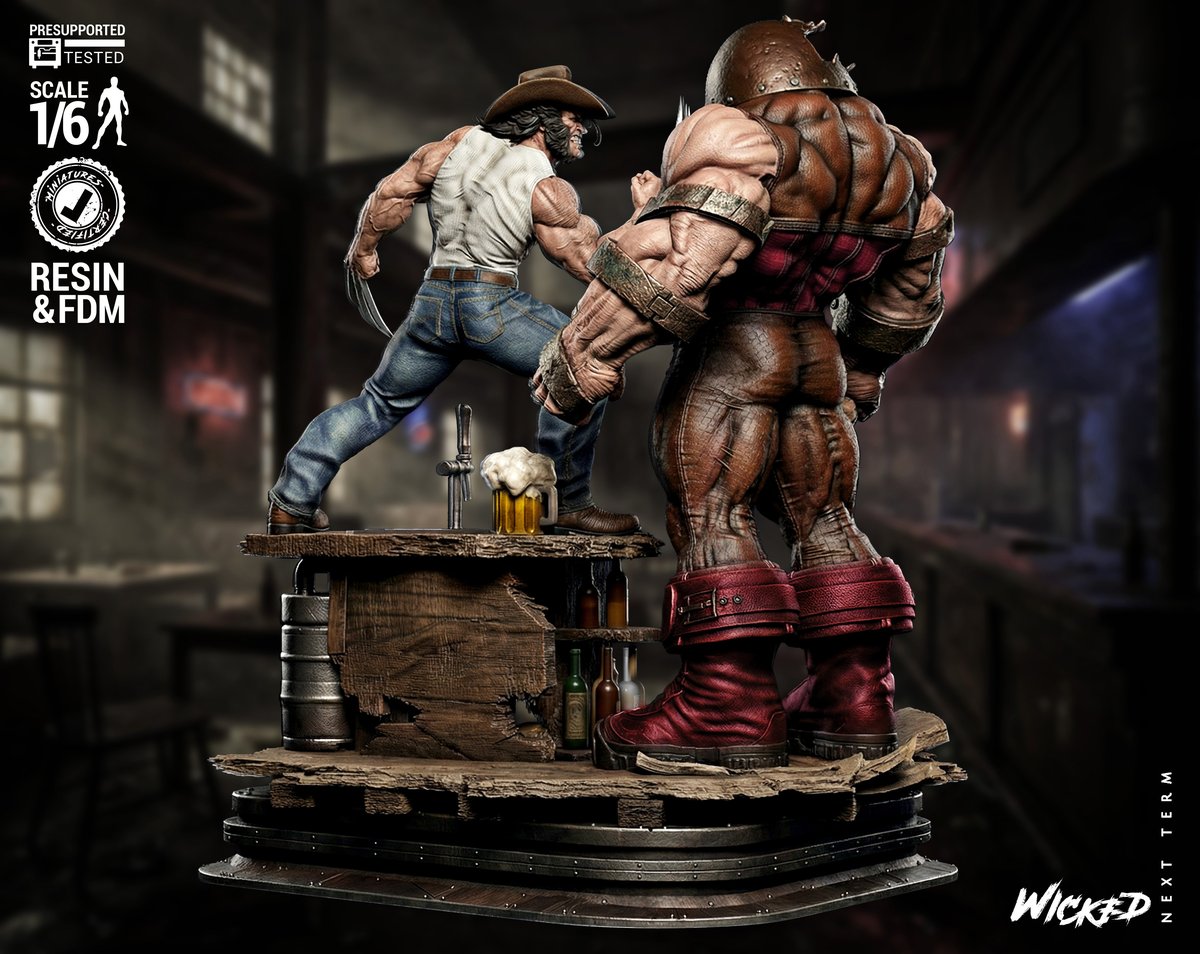 Marvel Logan VS Juggernaut Comic Version Diorama - Image 3