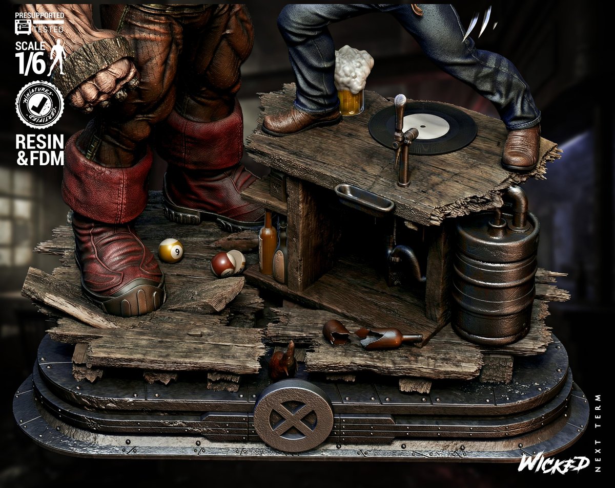 Marvel Logan VS Juggernaut Comic Version Diorama - Image 5