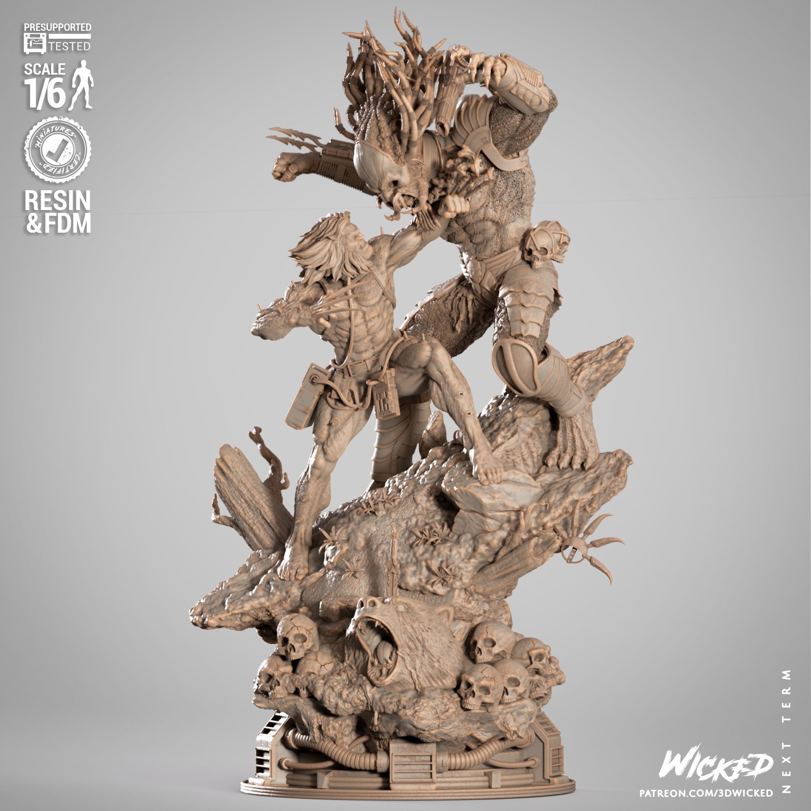 Marvel Weapon X VS Predator Diorama