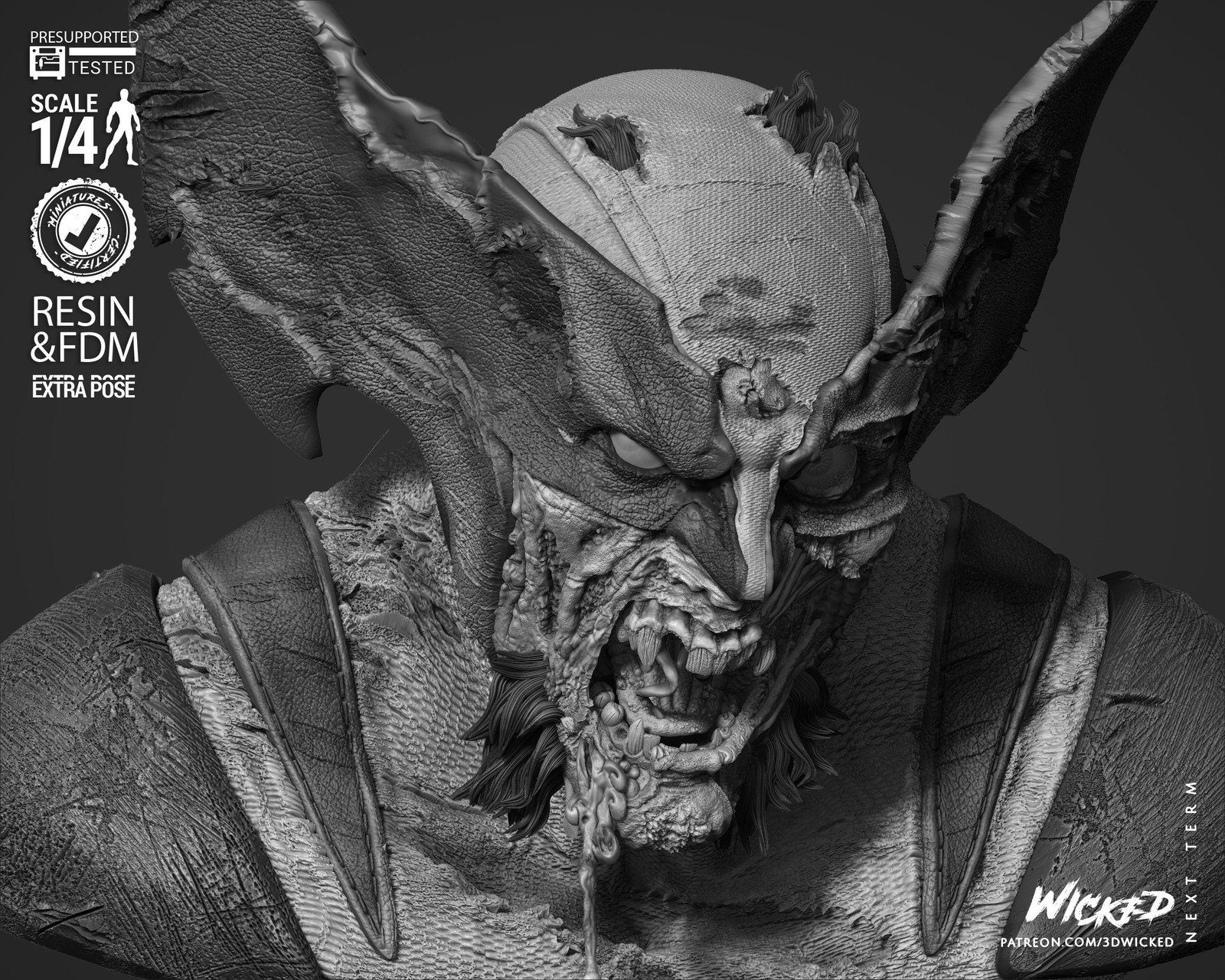 Marvel Wolverine Zombie Portrait Bust - Image 3