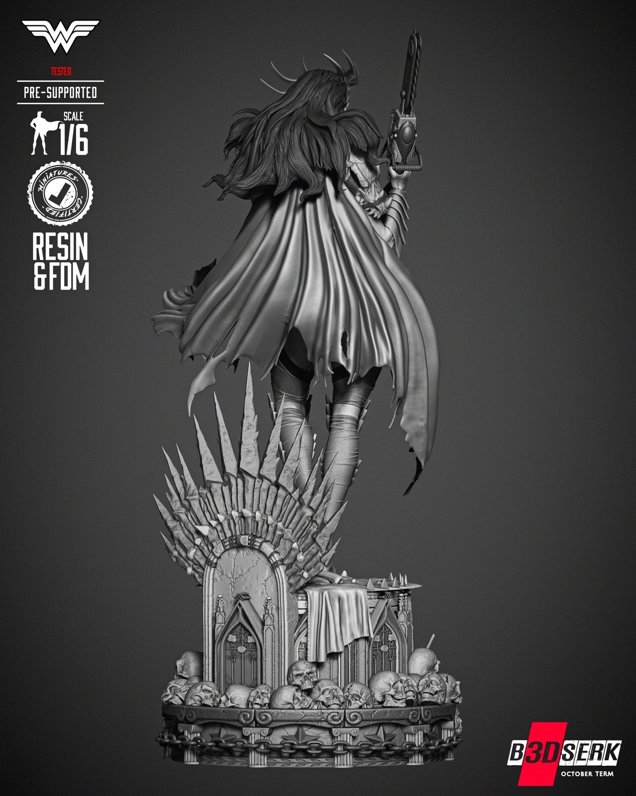 Wonder Woman Death Metal Sculpture - Image 3